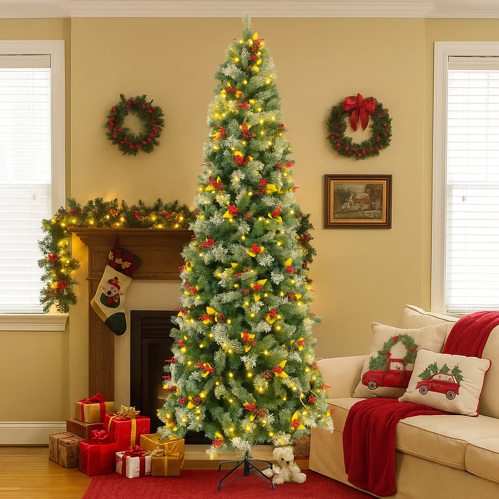 Artificial Christmas Tree with Realistic PVC and Pine Needle Branches - Image 4