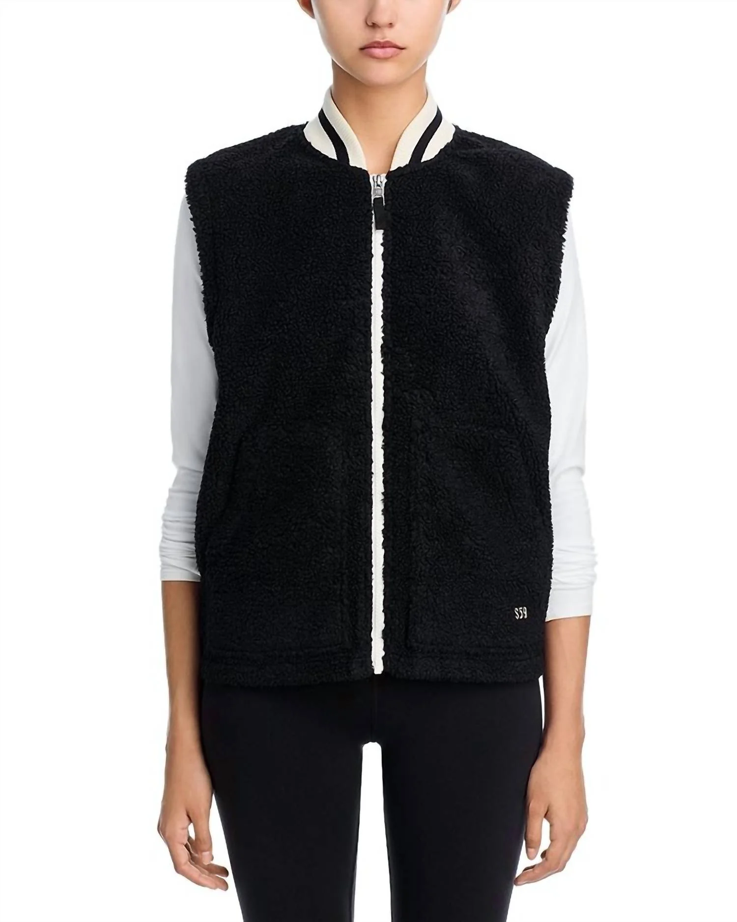 Aster Sherpa Vest In Black