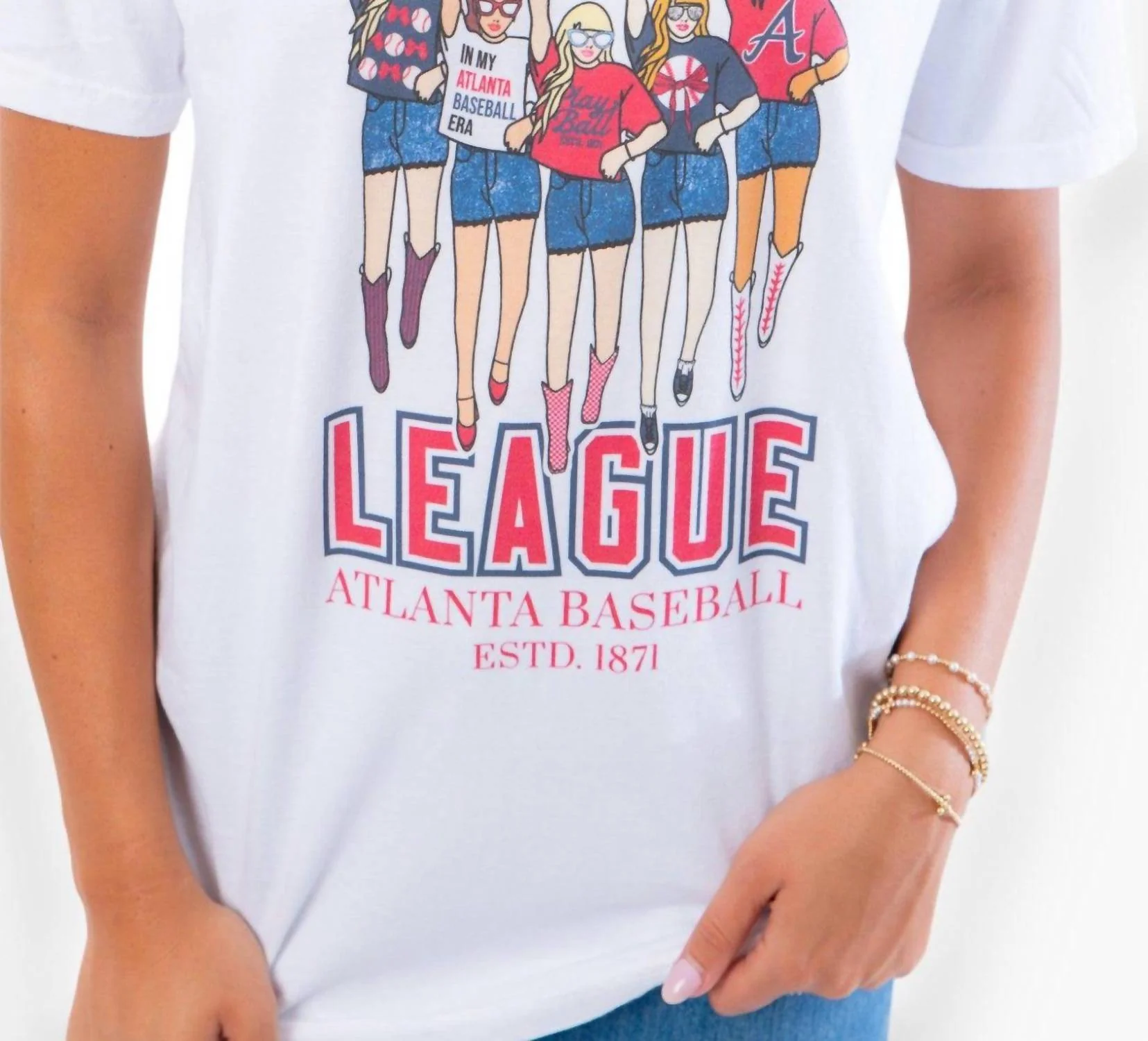 Atlanta Baseball Tee In White - Image 2
