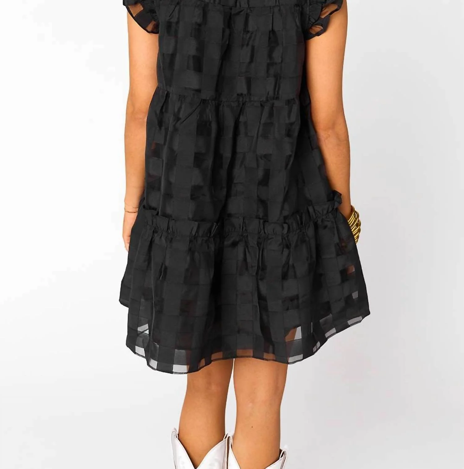 Aubrey Mini Dress In Black - Image 3
