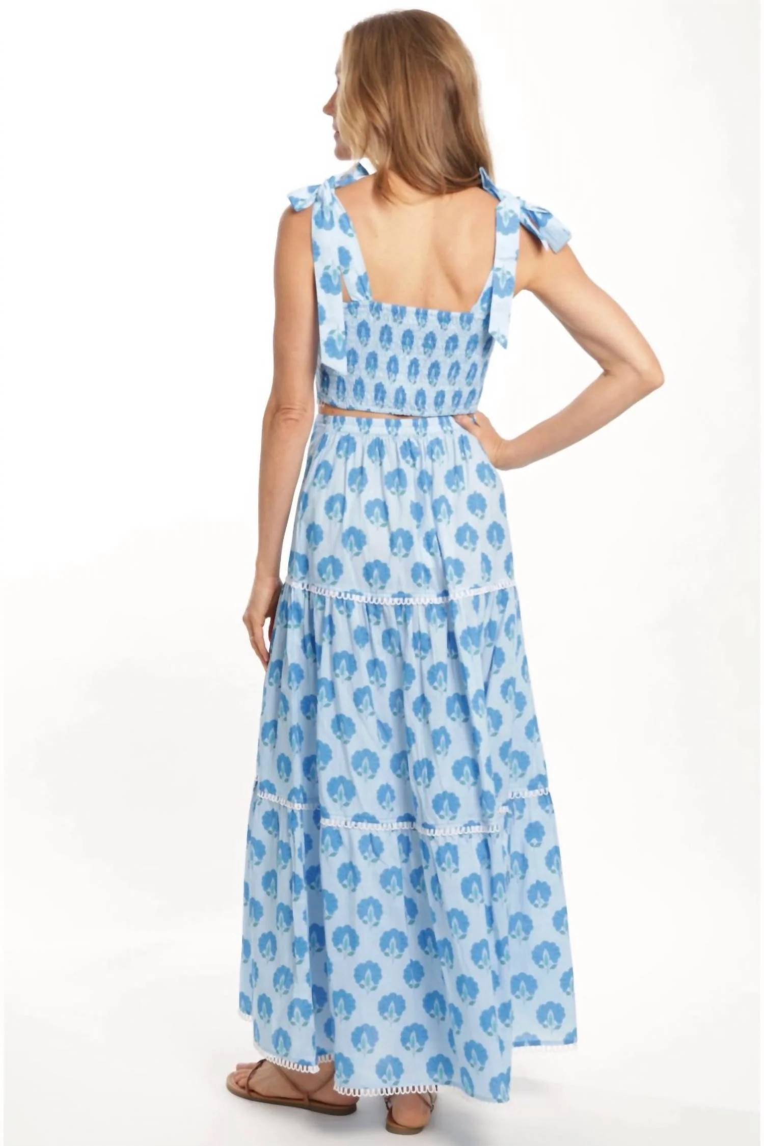 Aurelia Maxi Skirt In Deep Blue - Image 2
