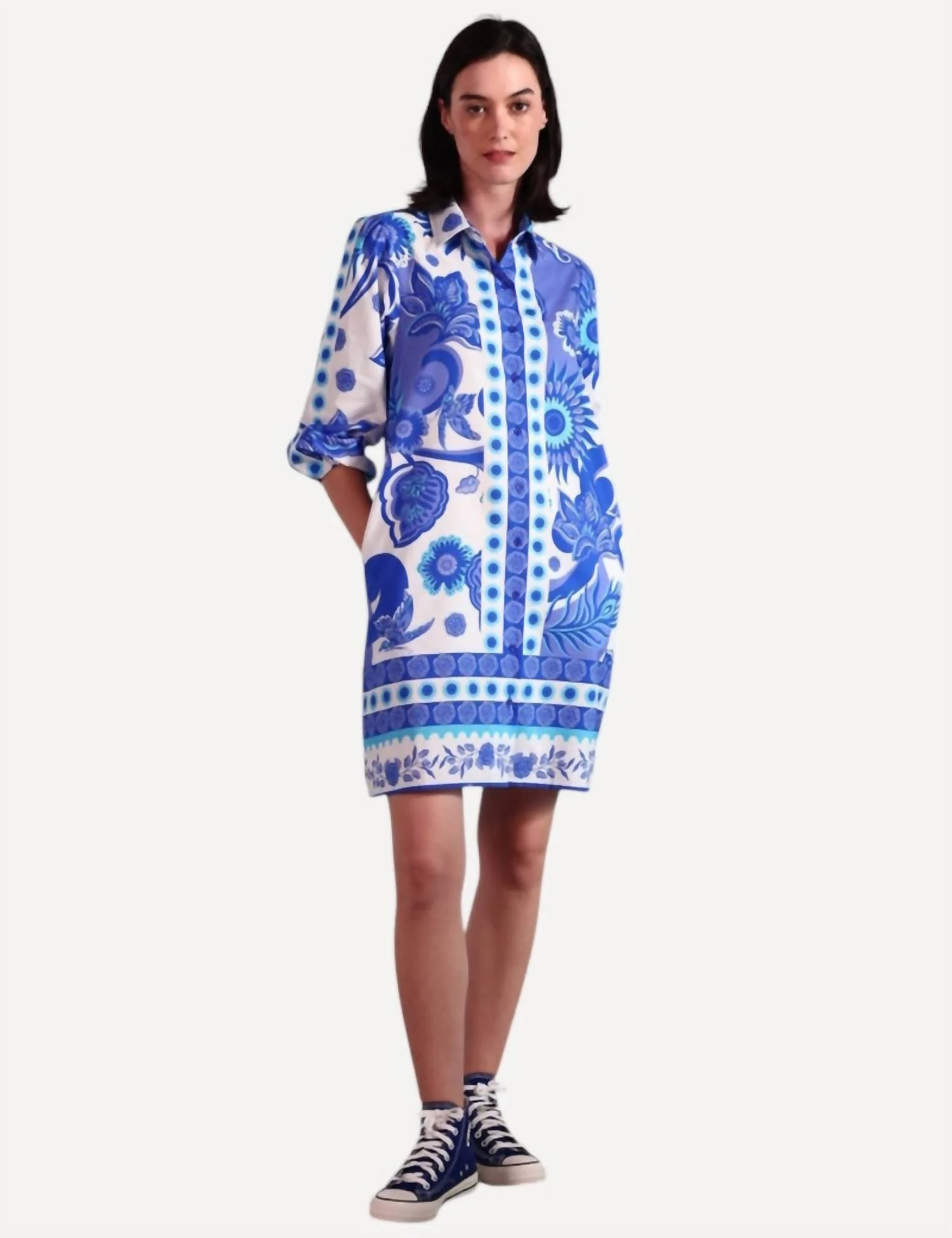 Ava Dress In Porcelain