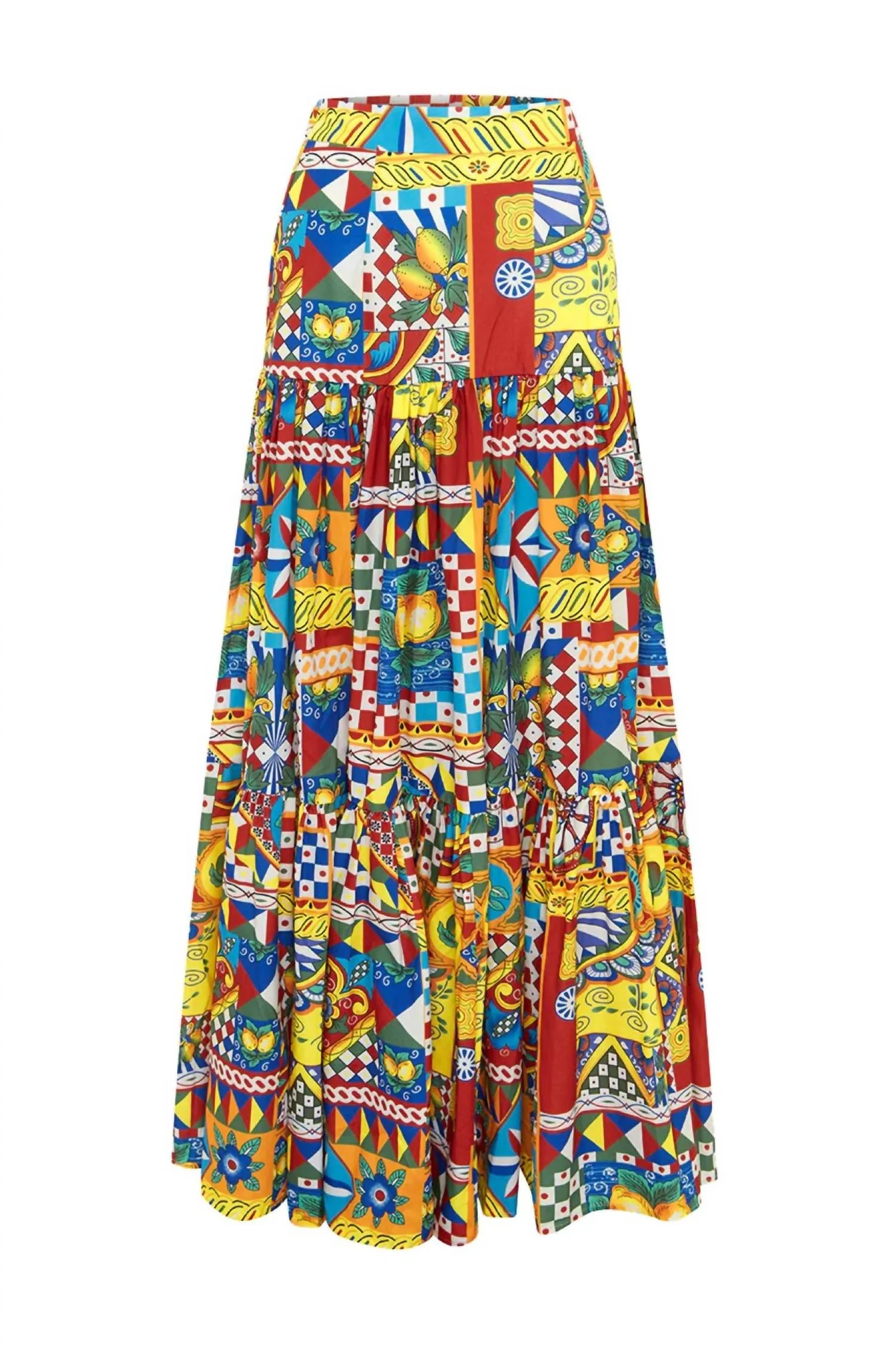 Ayla Maxi Skirt In Phaedra Print - Image 4