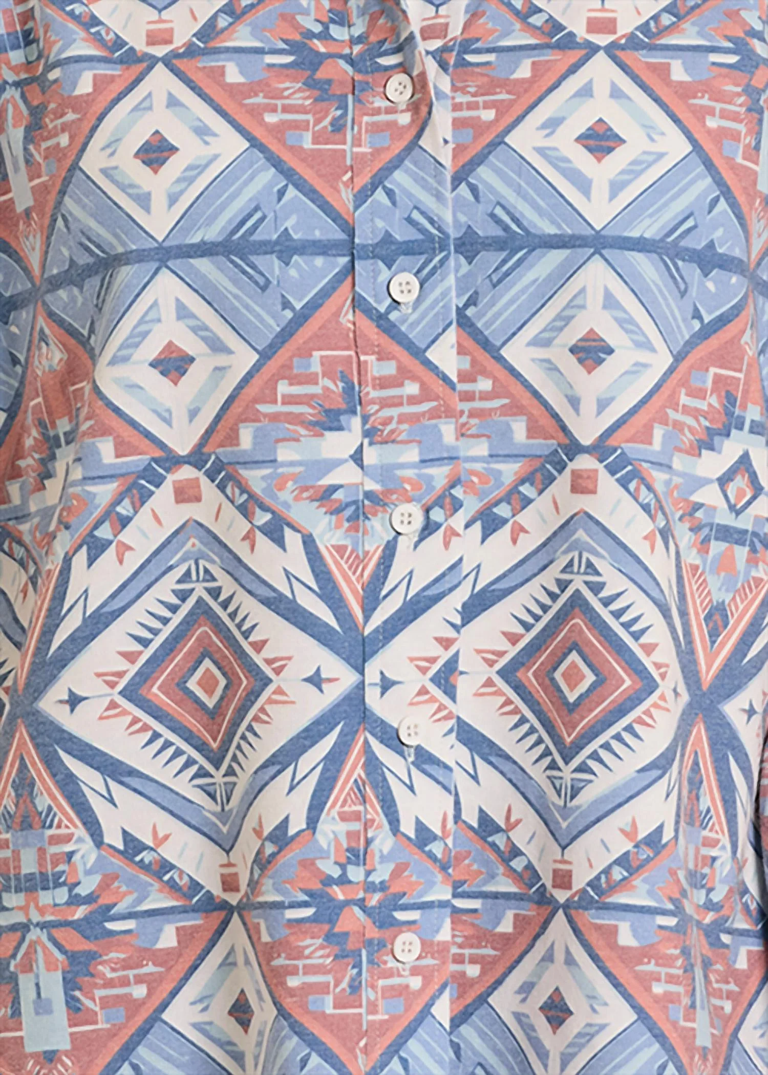 Aztec Knit Overshirt In Blue - Image 4