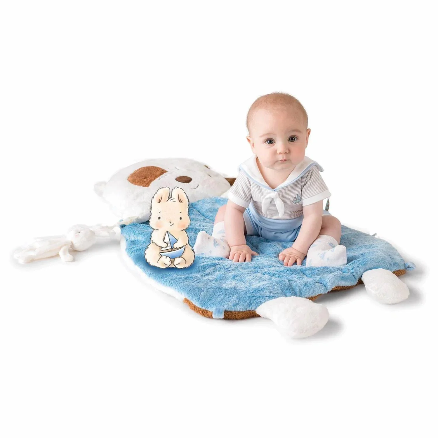 Baby Sailor Bud Bunny Romper In Blue/white - Image 3