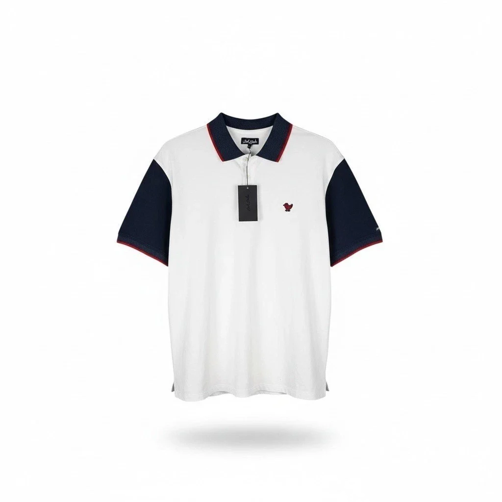 Bad Birdie Pique Polo Shirt Men's White Short Sleeve Golf Performance DSGL297 - Image 4