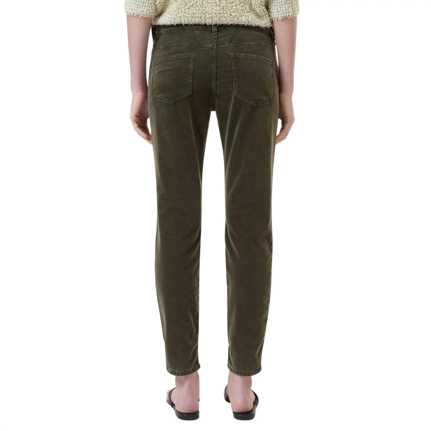 Baker Velvet Skinny Jean In Ver Green - Image 2