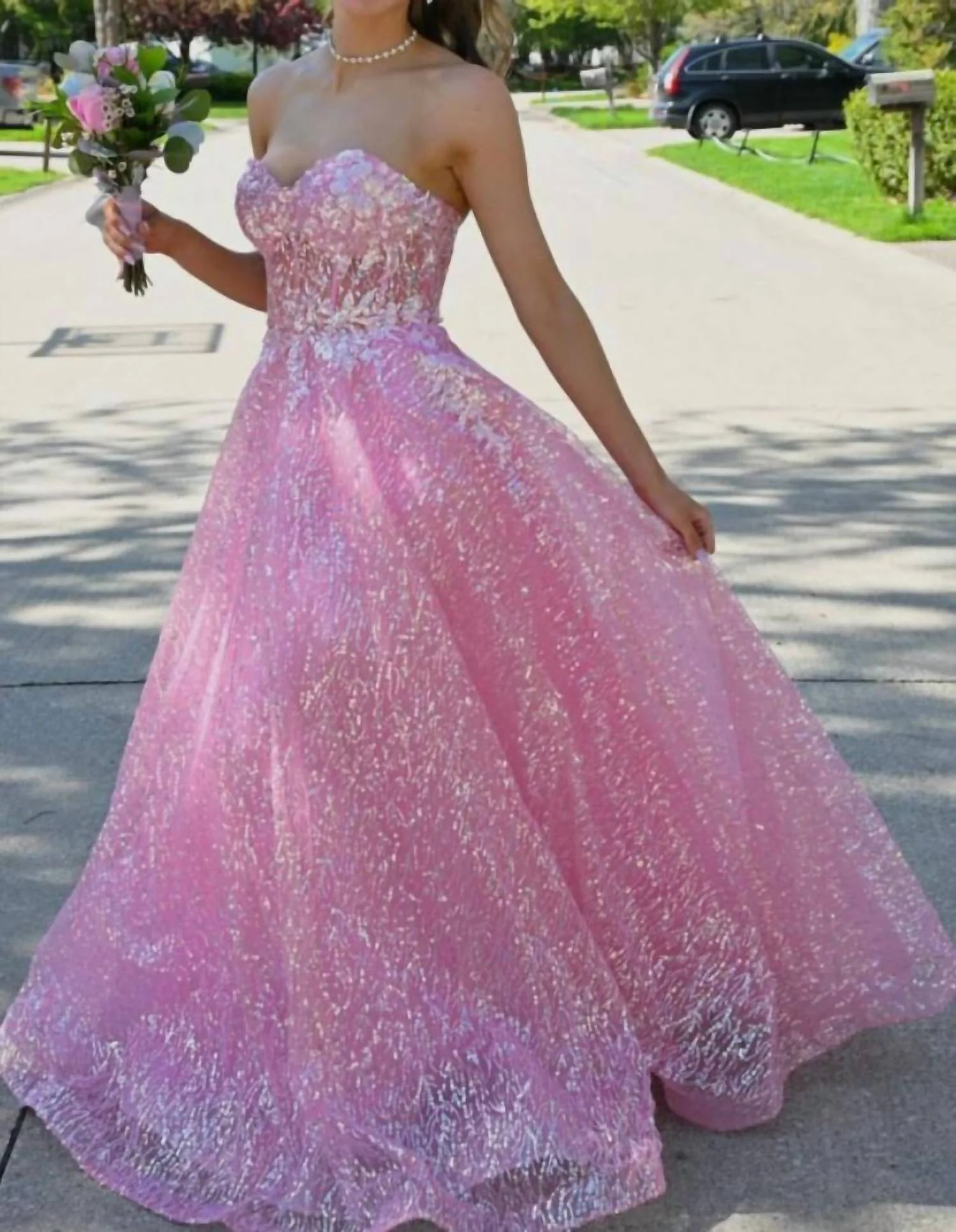 Ball Gown In Hot Pink - Image 2