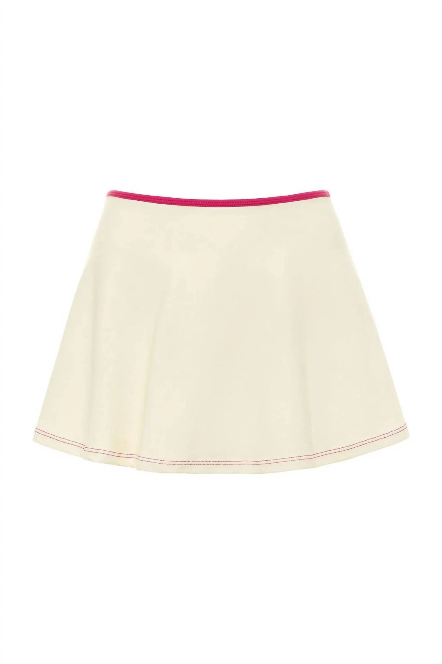 Ballet Skirt In Cream Raspberry Binded - Image 3