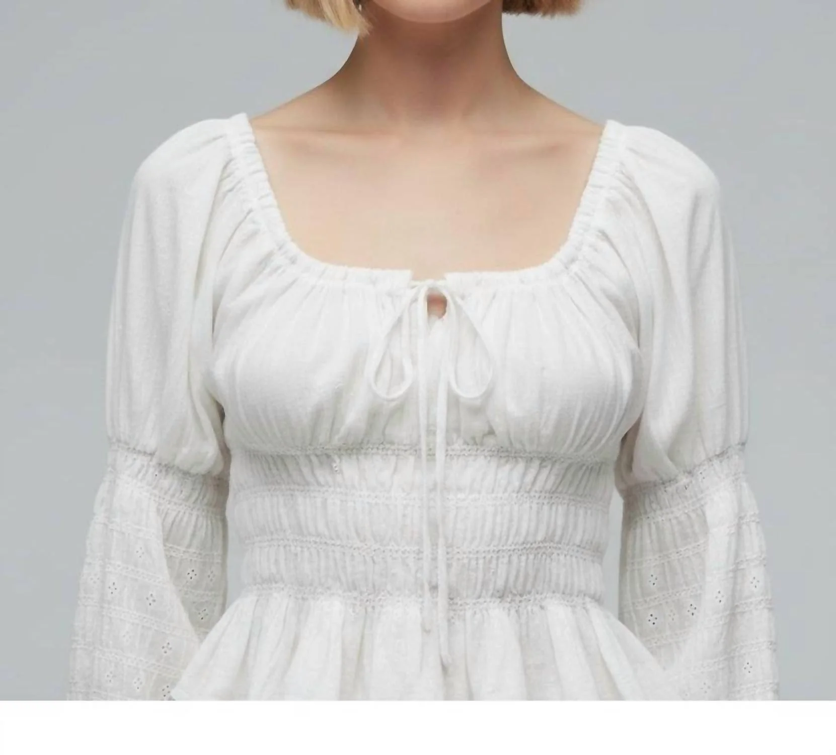 Baptisia Long Sleeve Top In Salt - Image 2