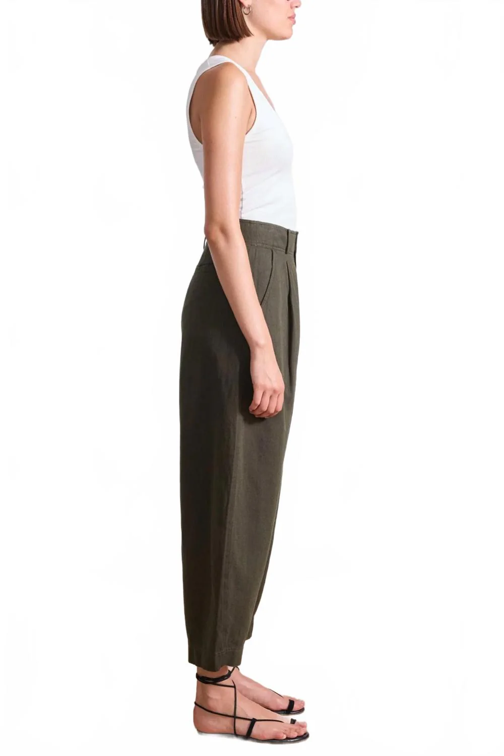 Bari Crop Trouser In Rosin - Image 3