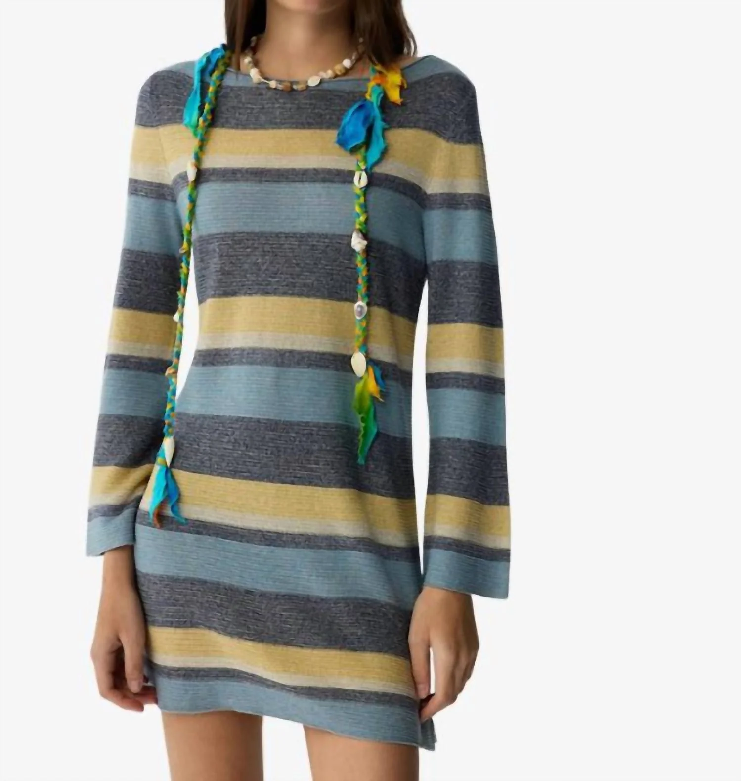 Bayside Mini Dress In Navy Combo - Image 4