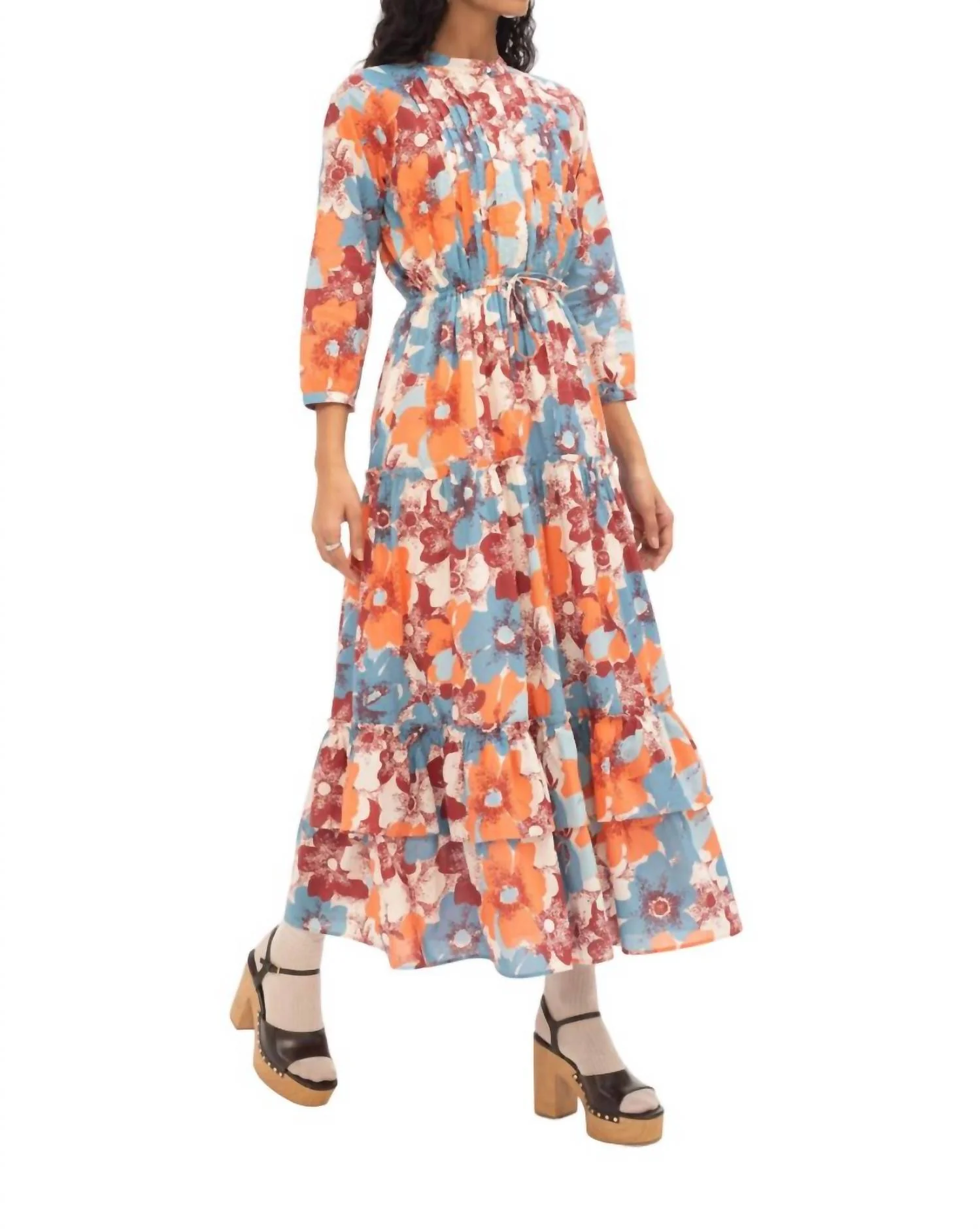 Bazaar Dress In Celia Camellia - Image 2