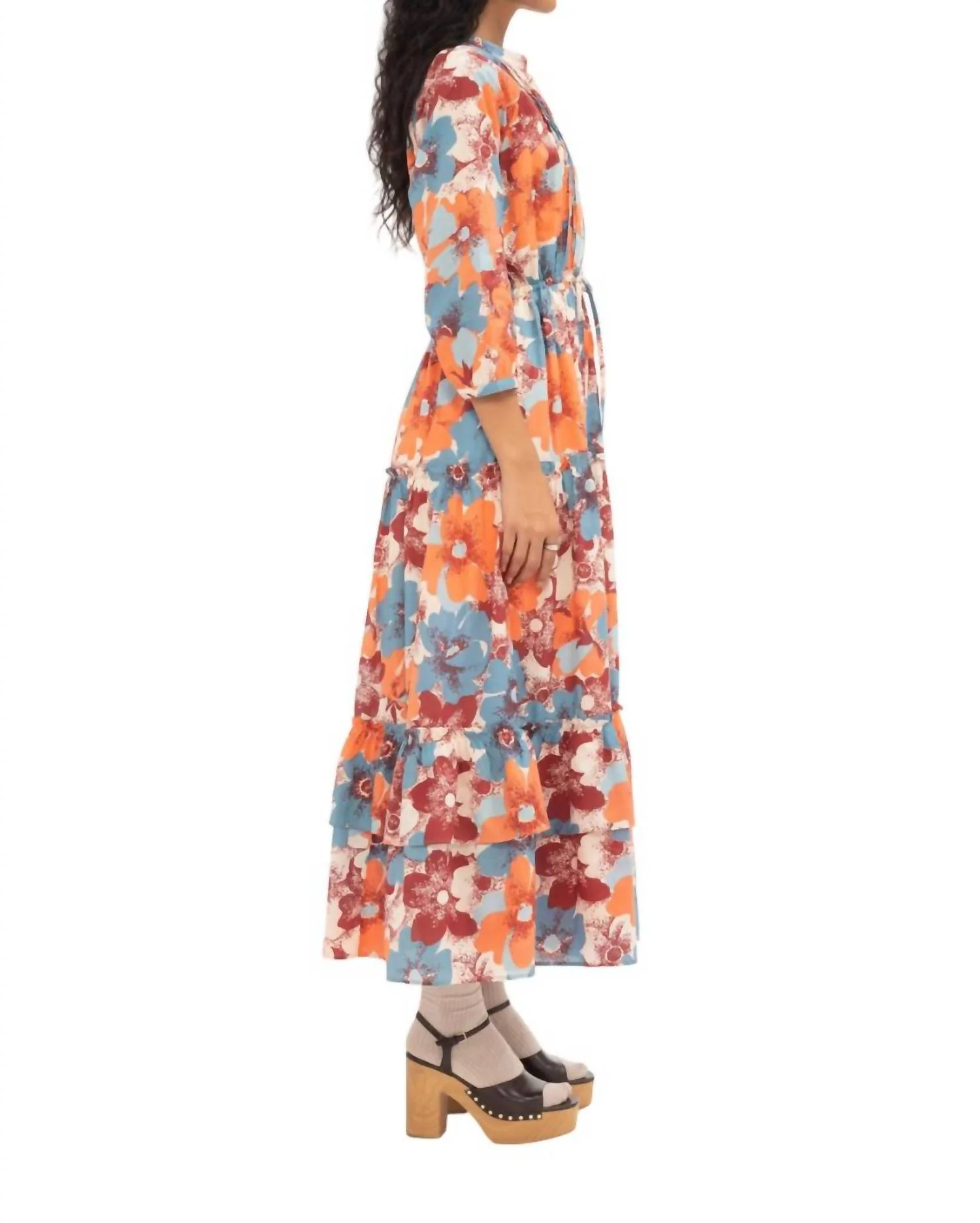 Bazaar Dress In Celia Camellia - Image 3