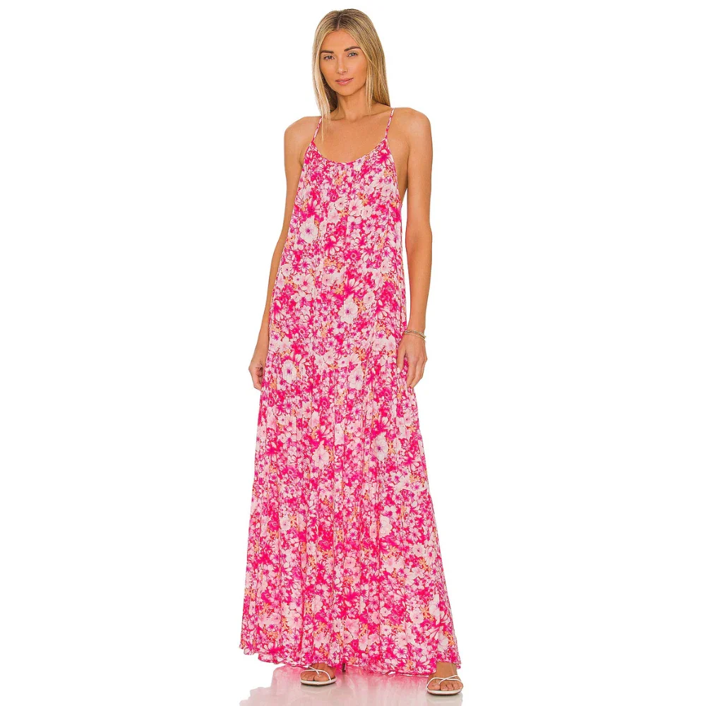 BB Dakota By Steve Madden Garden Of Dreams Maxi Dress Women's Pink JZZ295