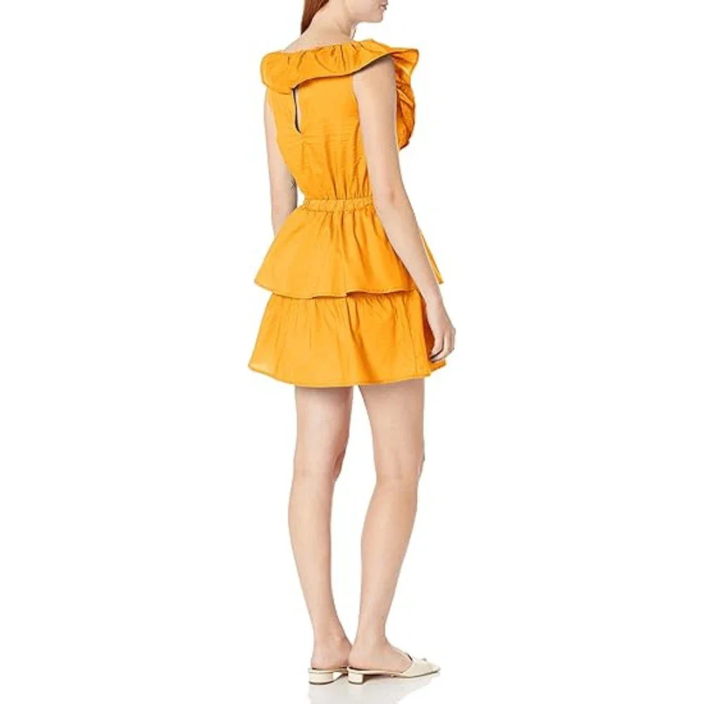 BB Dakota By Steve Madden Summer Sunset Dress Women's Yellow Tiered JZZ292 - Image 2