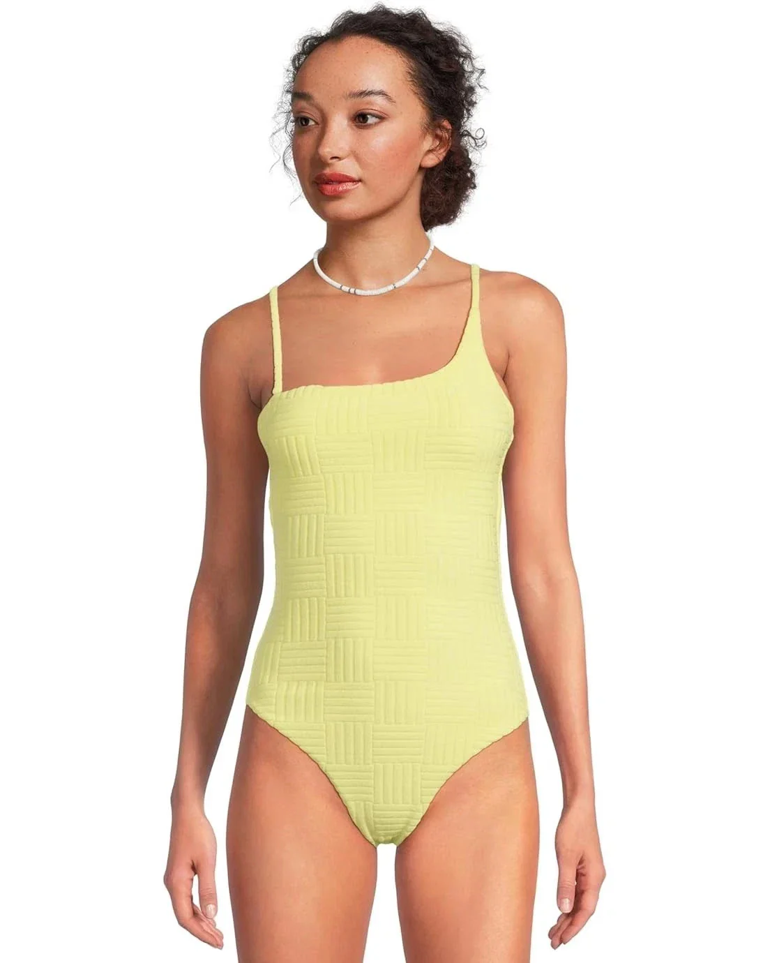 Beach Riot Athena Swimsuit Women's Yellow Textured One-Piece Beach JDM2612