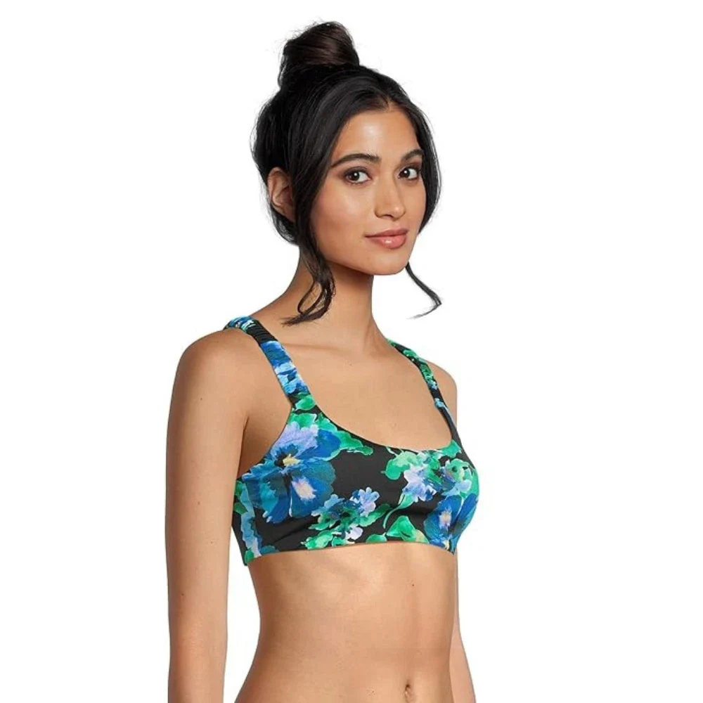 Beach Riot Eliza Bikini Top Women's Multi Floral Stretch Swimwear JDM2563 - Image 3