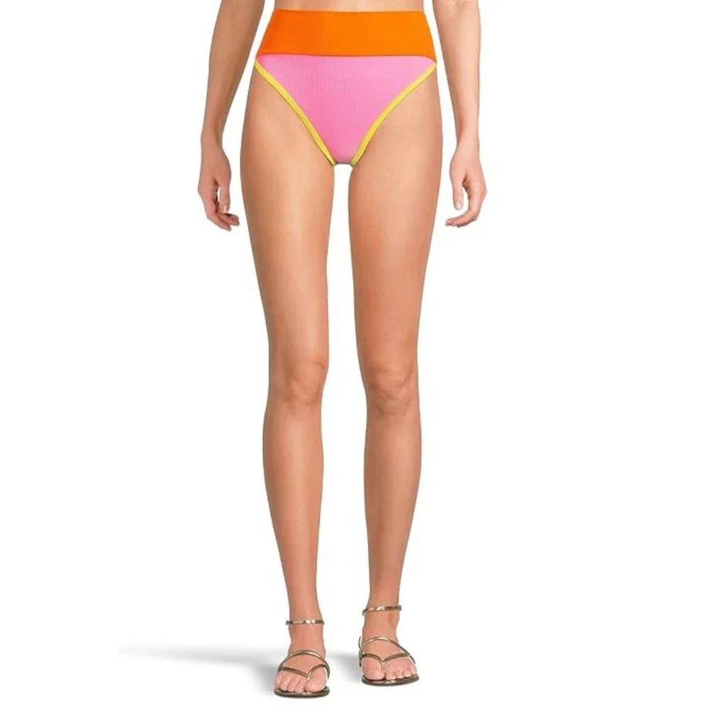 Beach Riot Emmy Bikini Bottom Women's Soleil Colorblock High-Waisted DDR2639