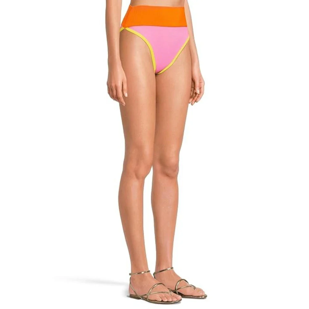 Beach Riot Emmy Bikini Bottom Women's Soleil Colorblock High-Waisted DDR2639 - Image 3