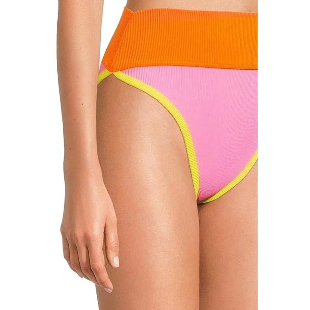 Beach Riot Emmy Bikini Bottom Women's Soleil Colorblock High-Waisted DDR2639 - Image 5