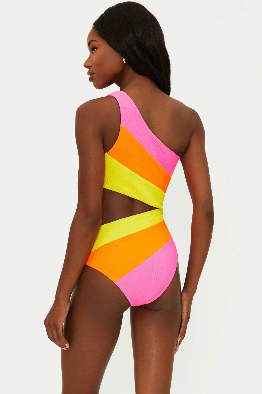 Beach Riot Joyce Swimsuit Women's Soleil Colorblock Cutout One-Piece DDR2881 - Image 5