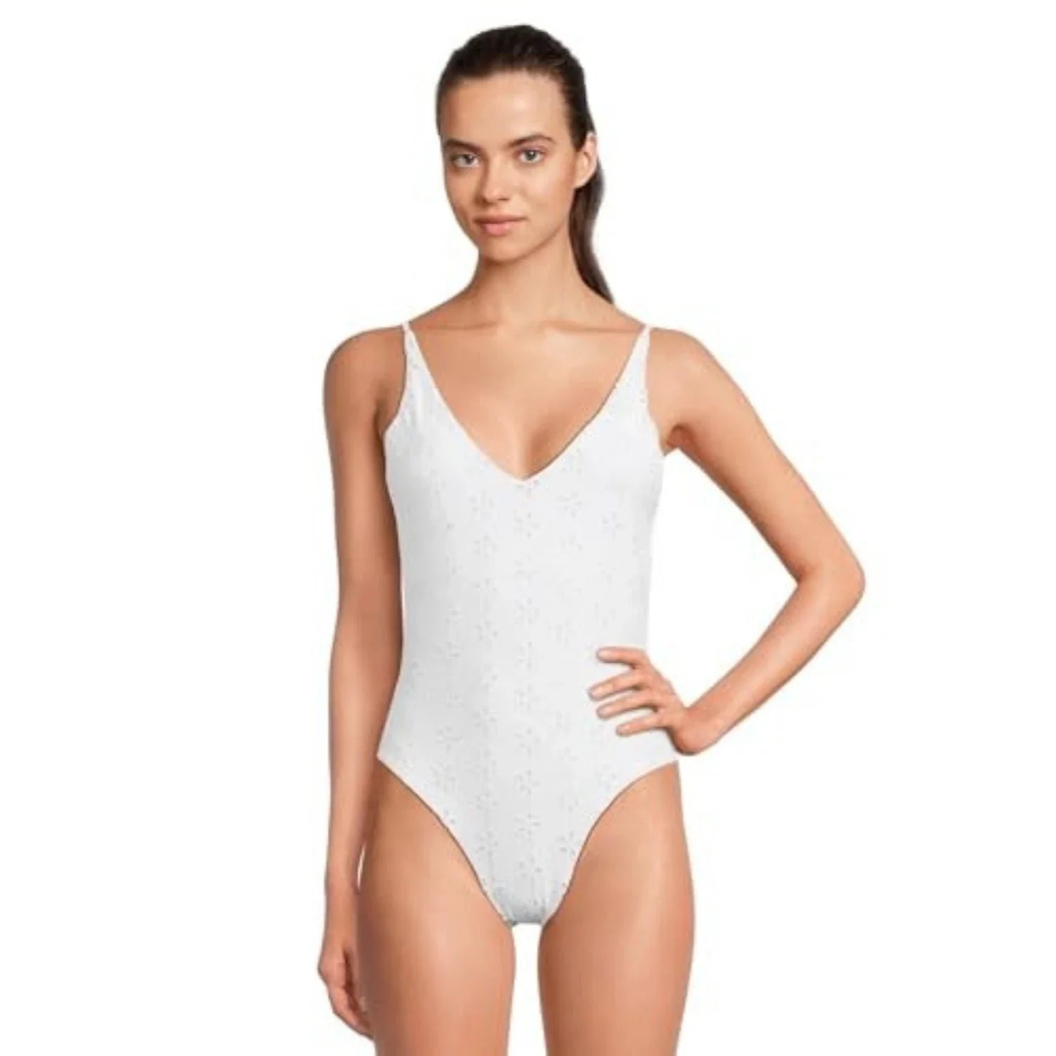 Beach Riot Reese BR49848S5 One-Piece Womens White Stretch Swimsuit JZZ687