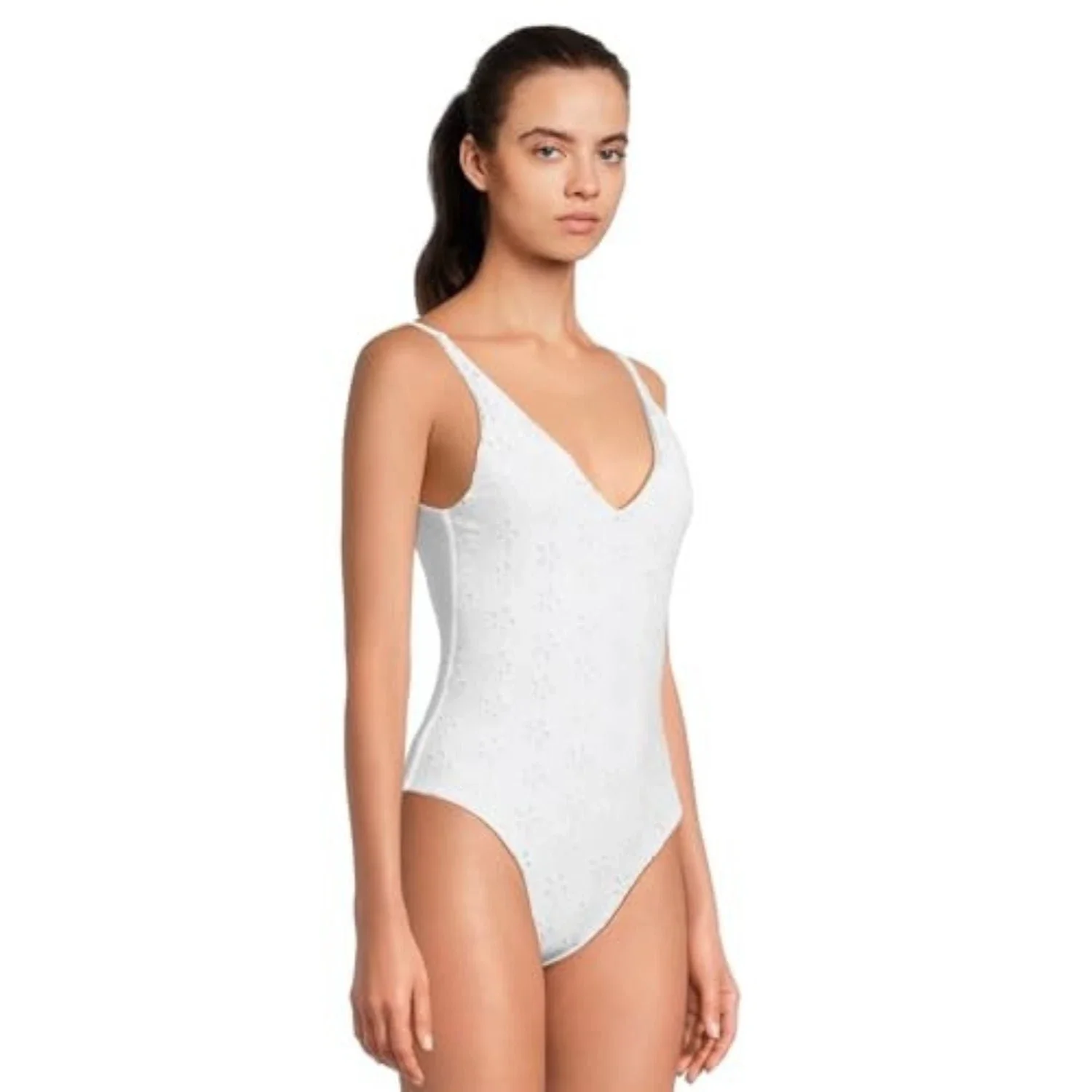 Beach Riot Reese BR49848S5 One-Piece Womens White Stretch Swimsuit JZZ687 - Image 2