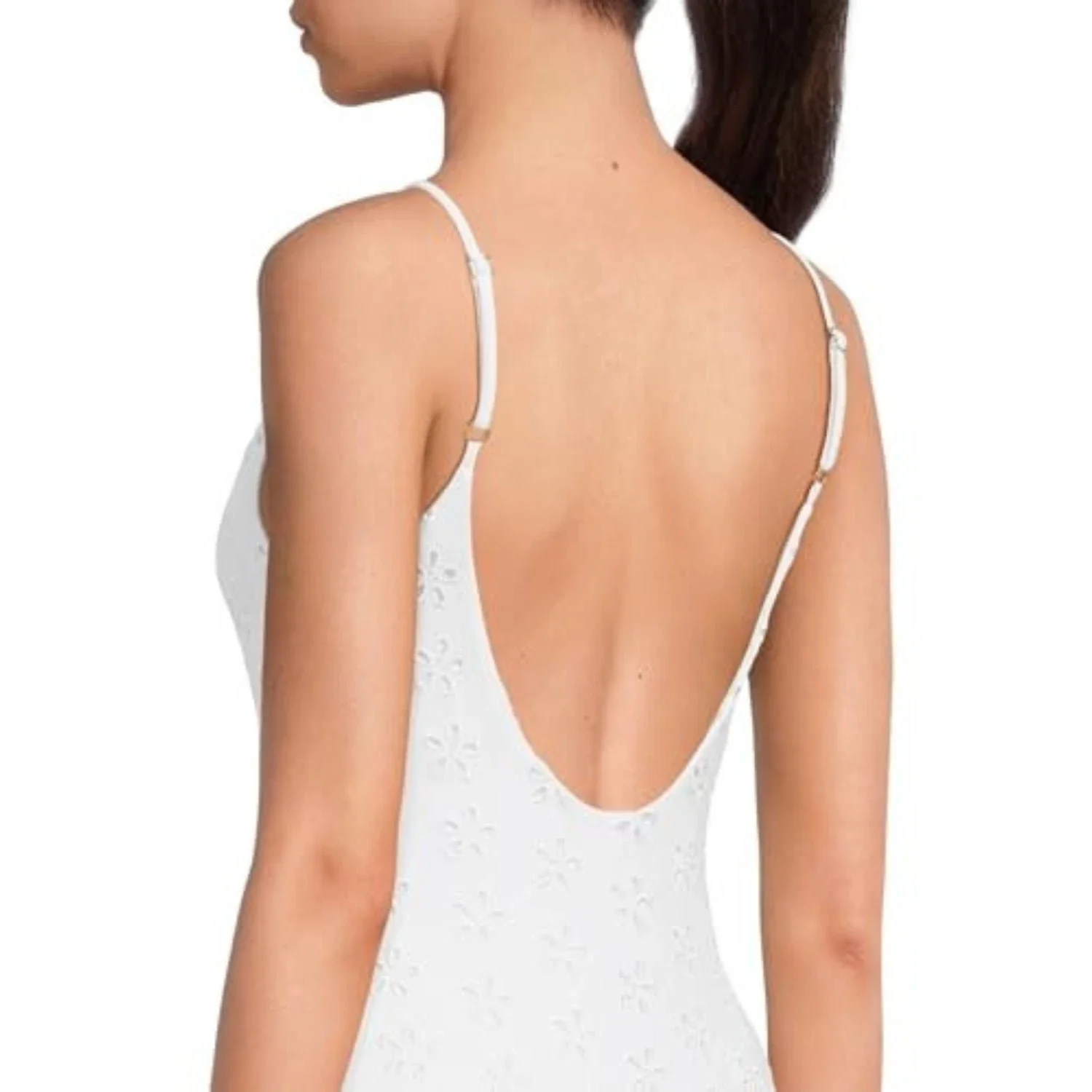 Beach Riot Reese BR49848S5 One-Piece Womens White Stretch Swimsuit JZZ687 - Image 4