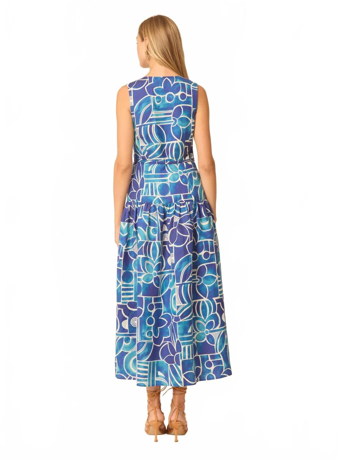 Beatriz Dress In Mykonos Print - Image 2