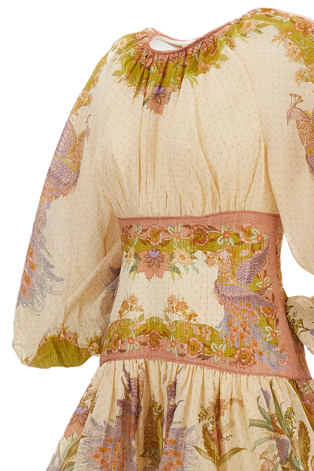 Beige Indra Cotton Silk Dress - Image 3