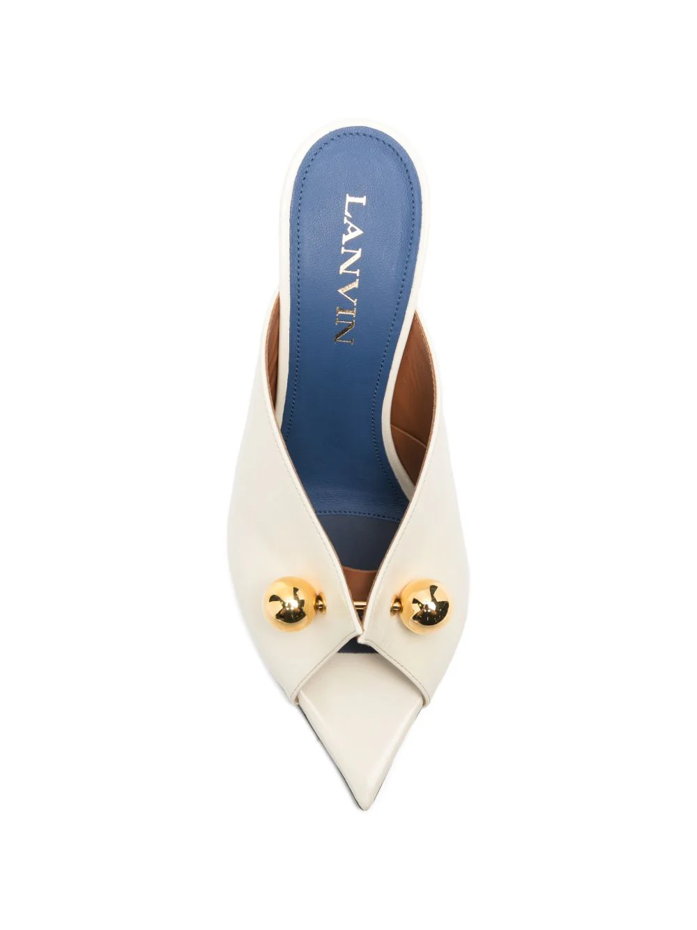 Beige Neutrals Gold Hardware Open Sandals - Image 4