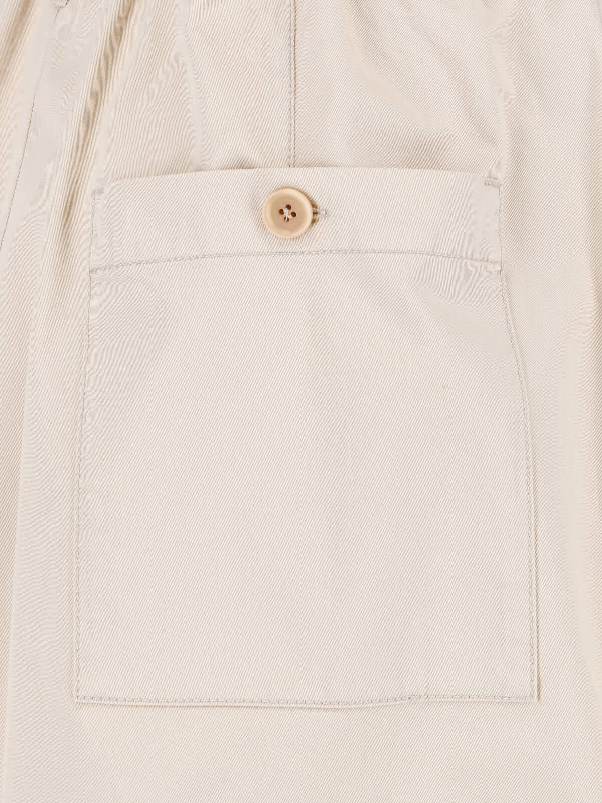 Beige Pleated Midi Cotton Skirt Skirt - Image 4