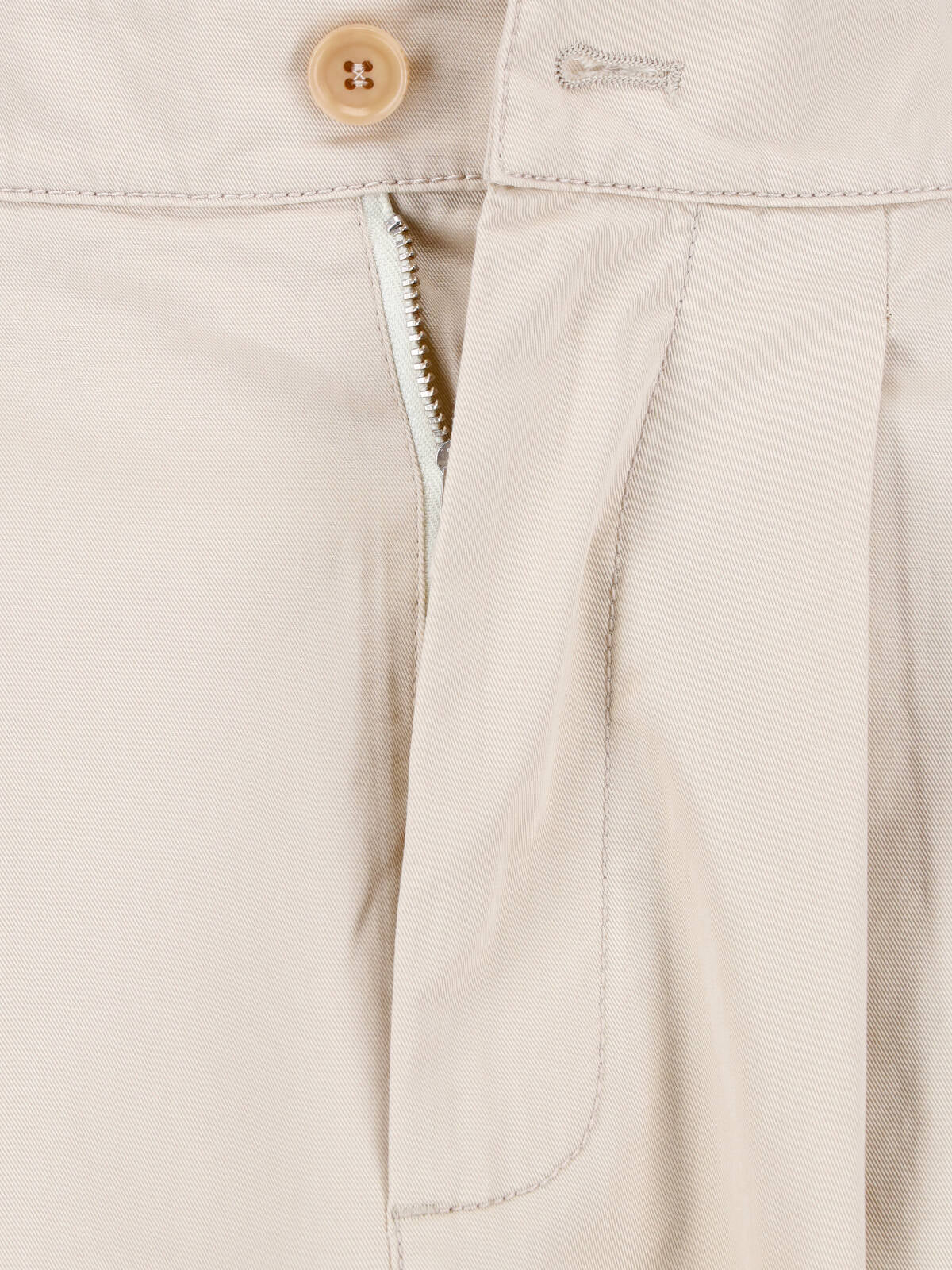 Beige Pleated Midi Cotton Skirt Skirt - Image 5