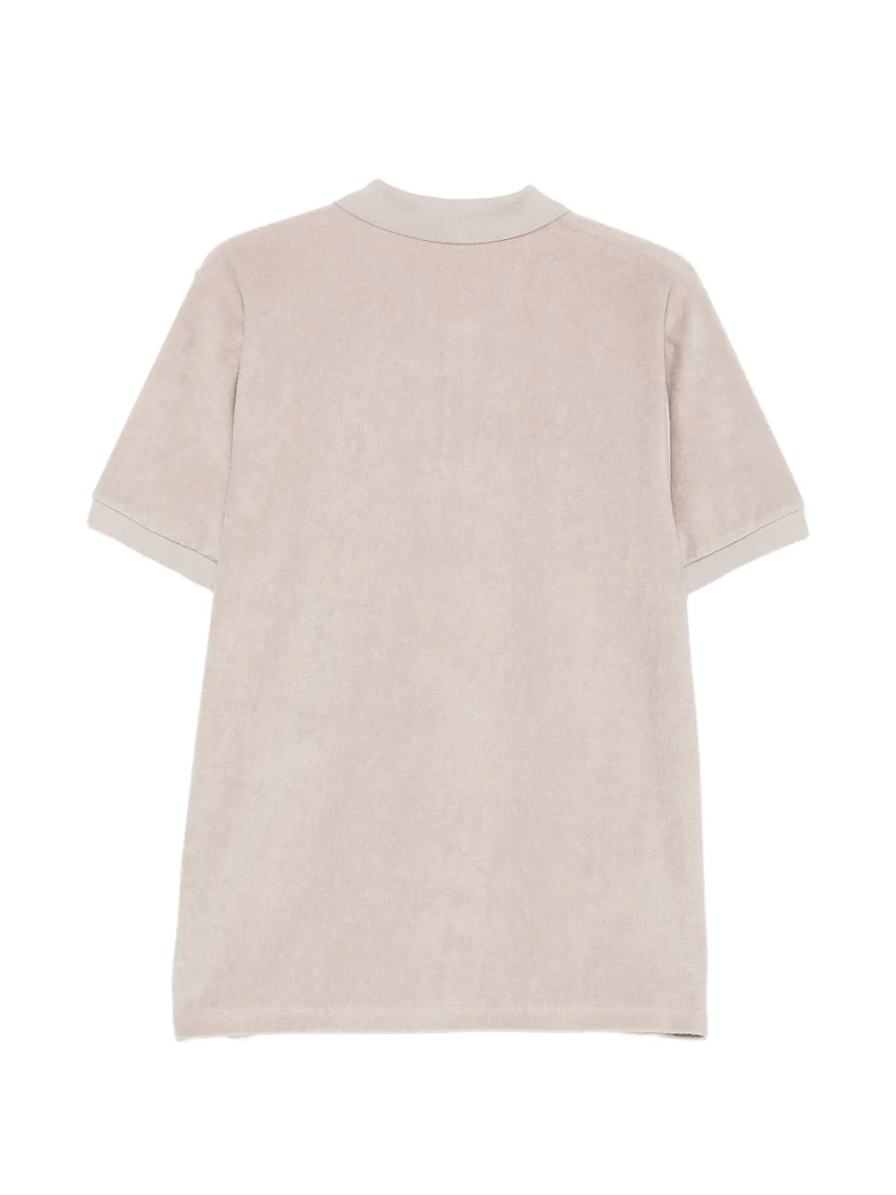 Beige Short Sleeve Button Knit Polo - Image 2