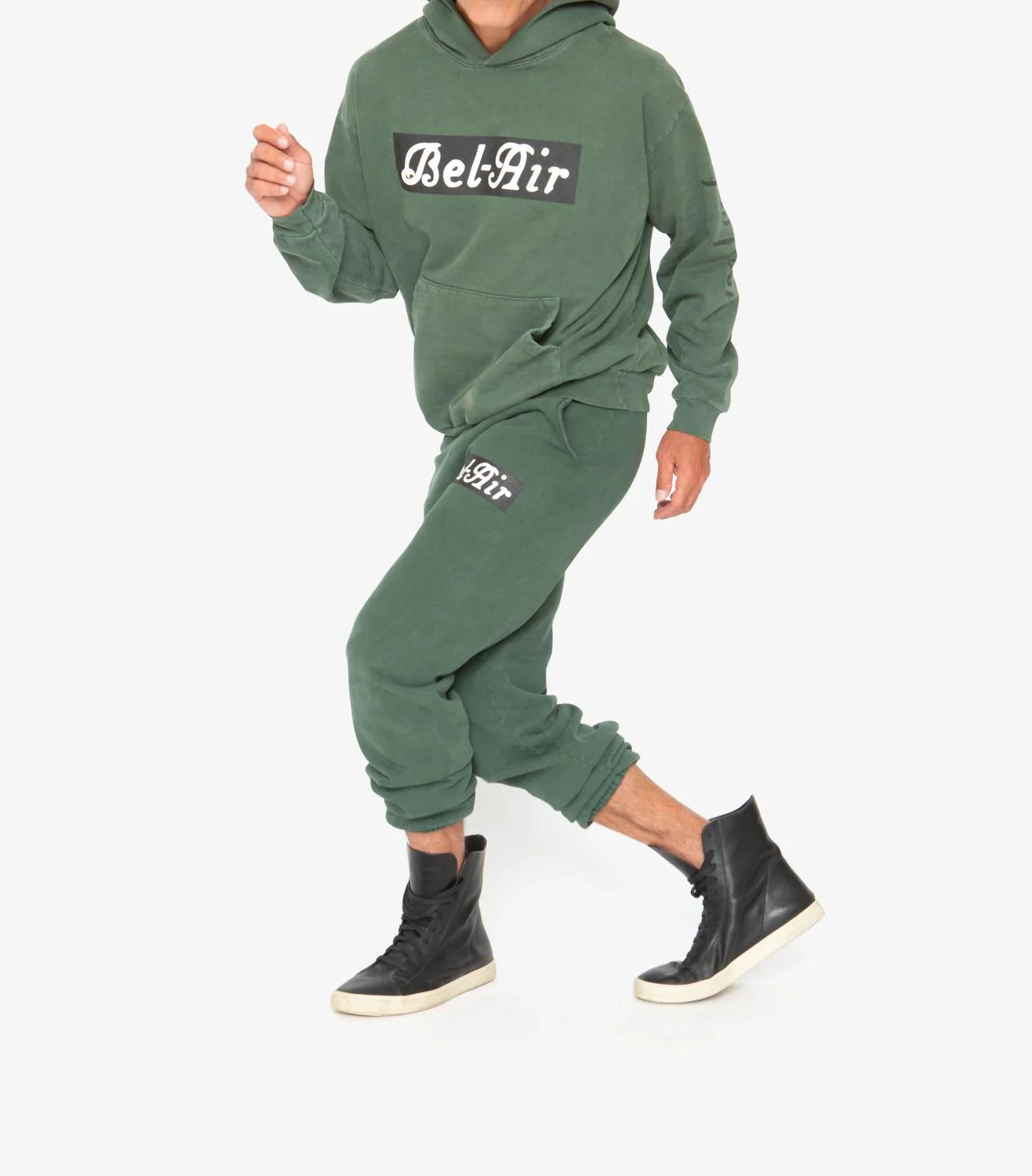 Bel Air Hoodie In Dark Green - Image 3