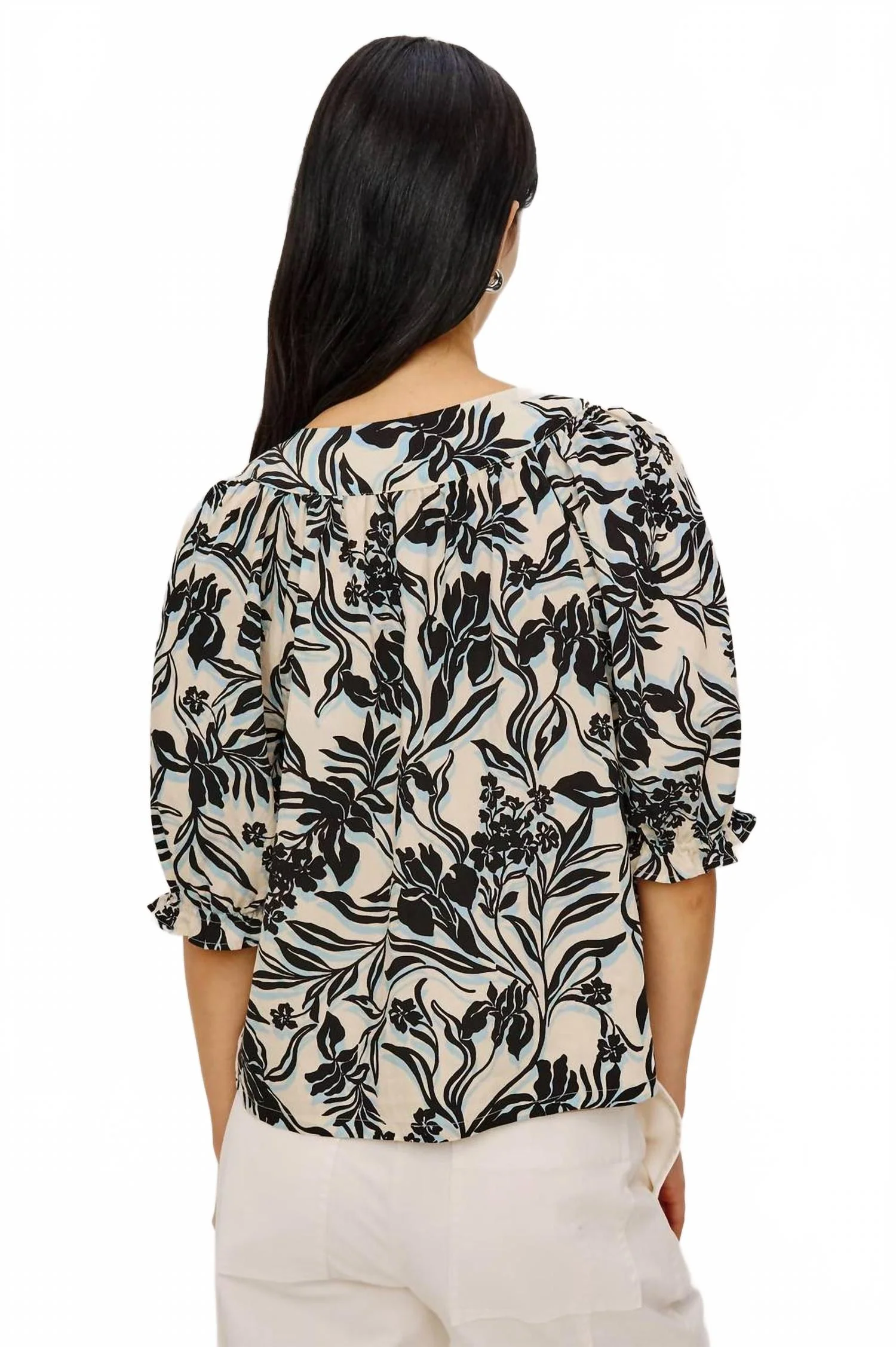 Belina V-Neck Print Top In Zinya - Image 2