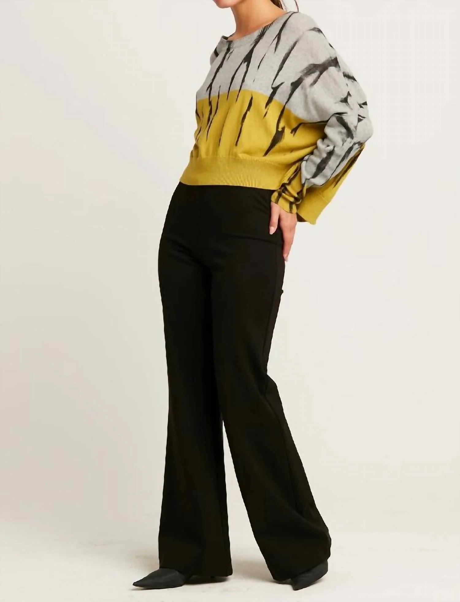 Bell Bottom Pant In Black - Image 2