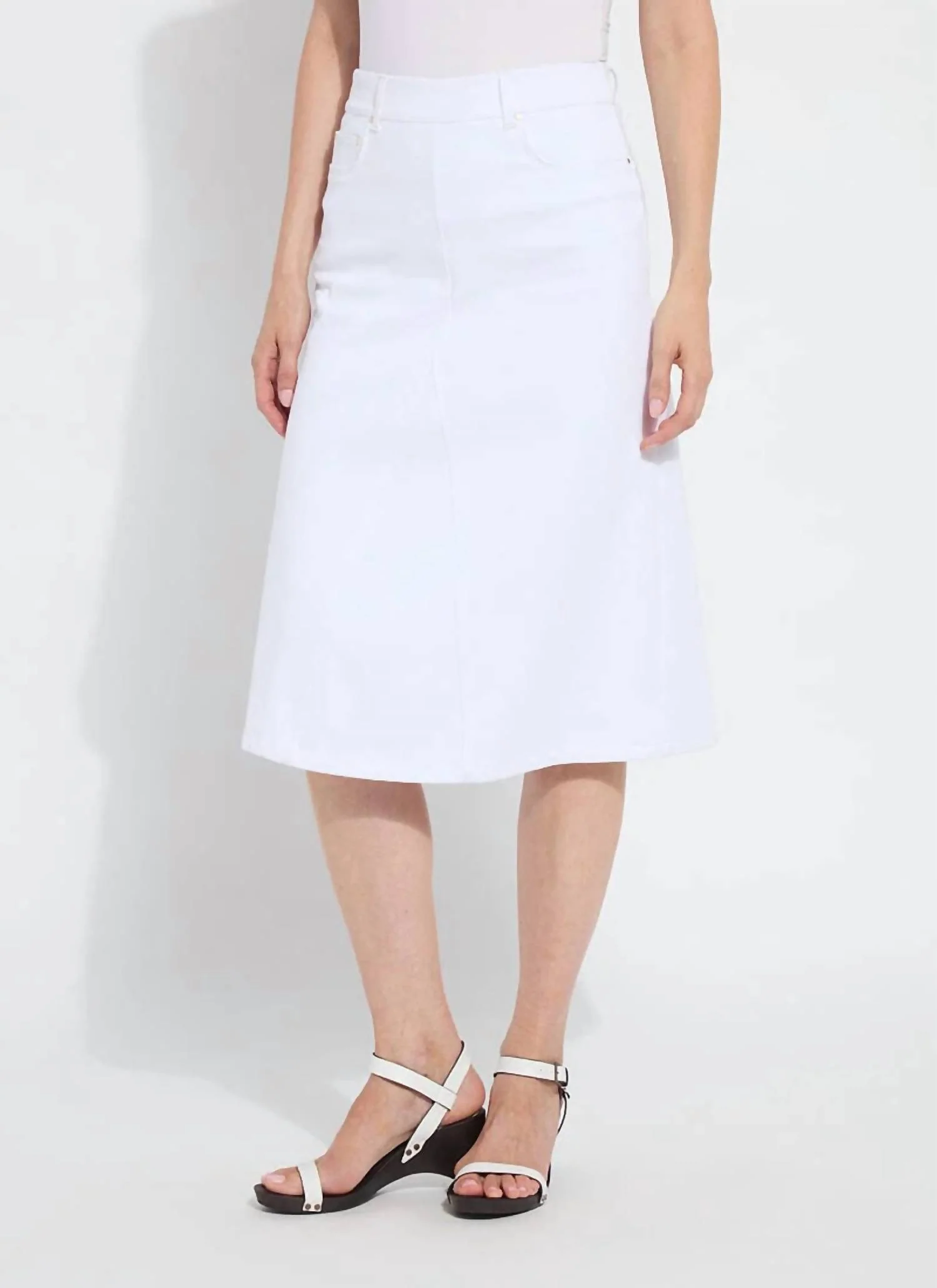 Bellamy Denim Skirt In White
