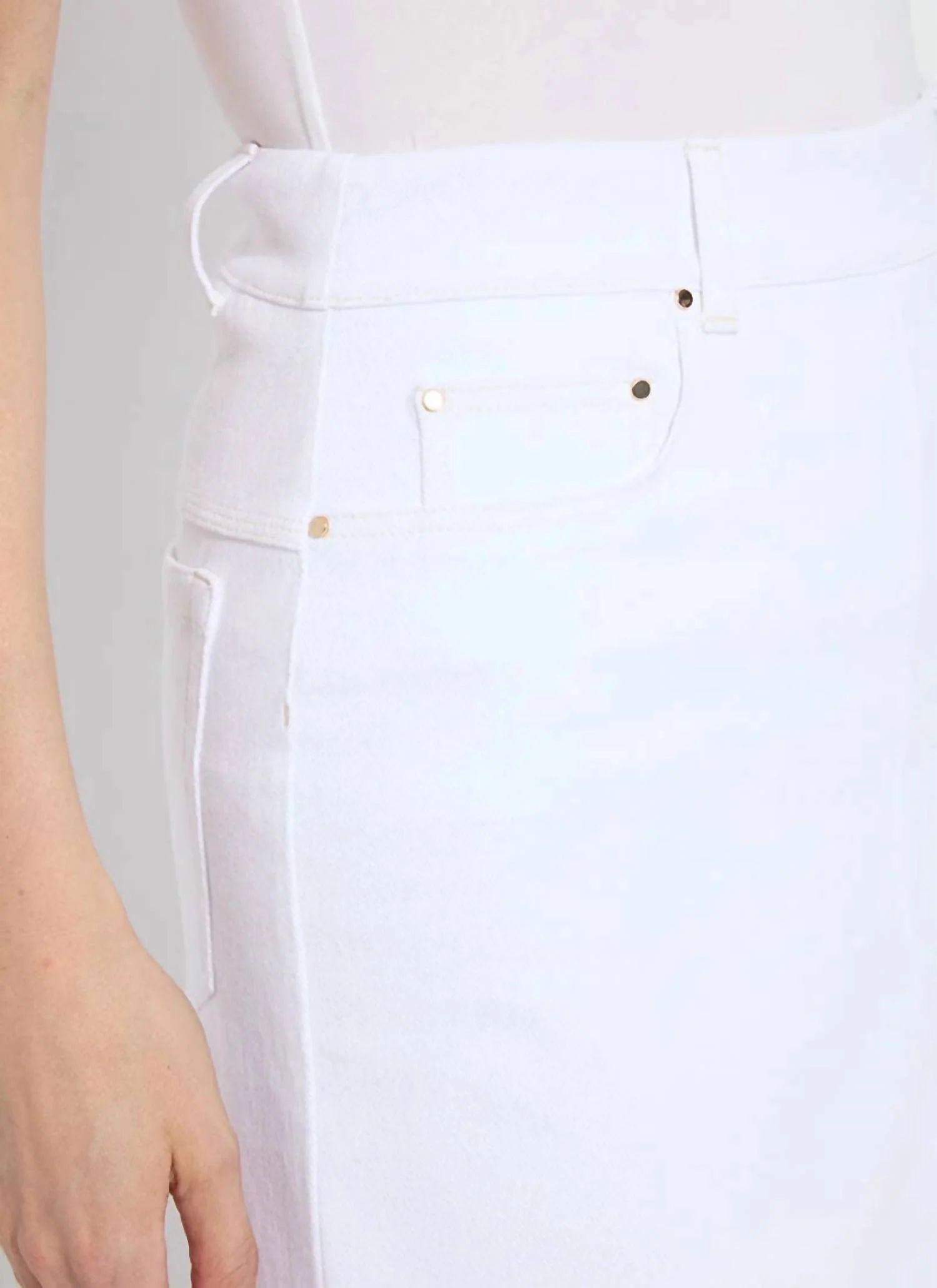 Bellamy Denim Skirt In White - Image 3