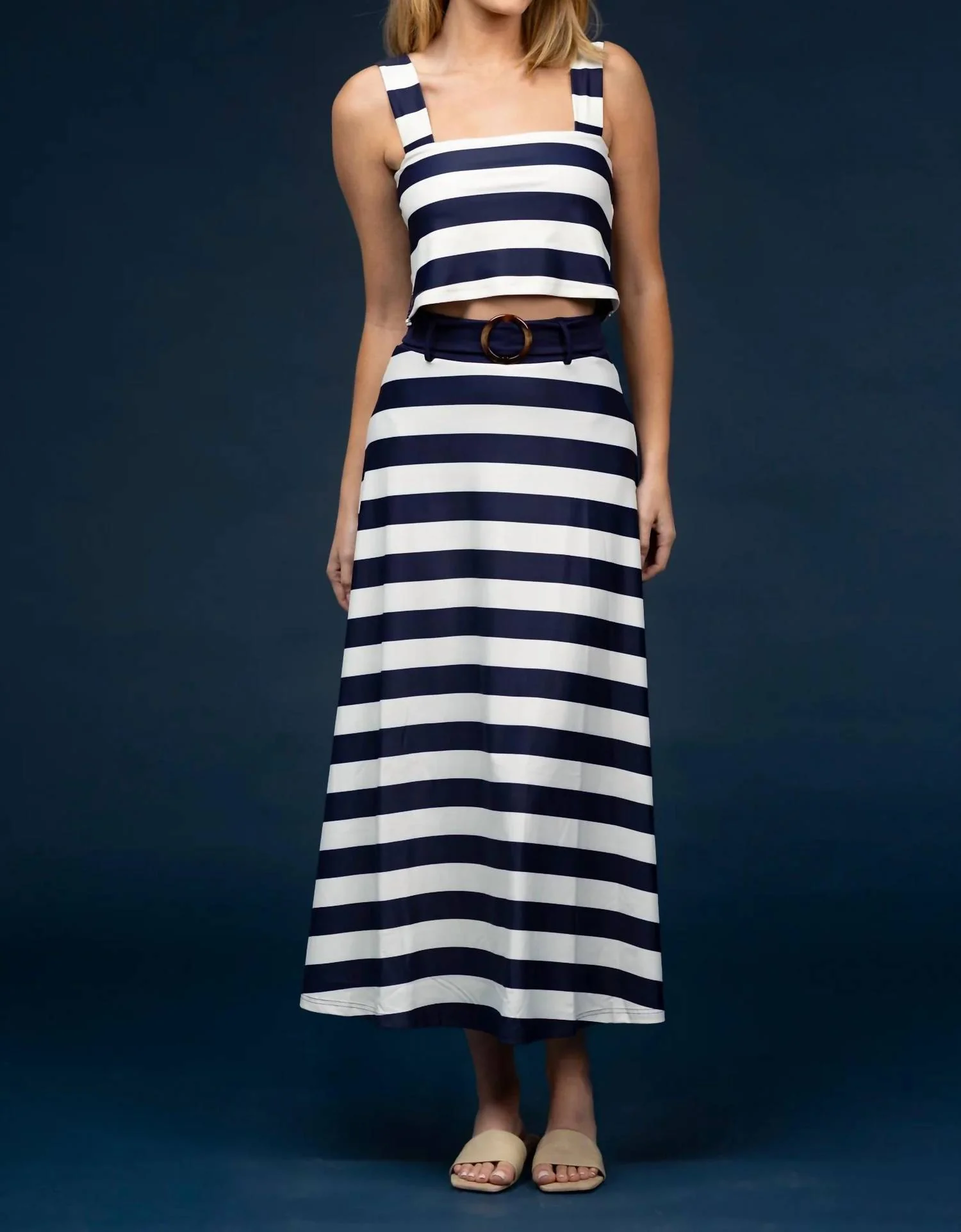 Bennett Skirt And Shelly Top Set In Yachtsmen Stripe