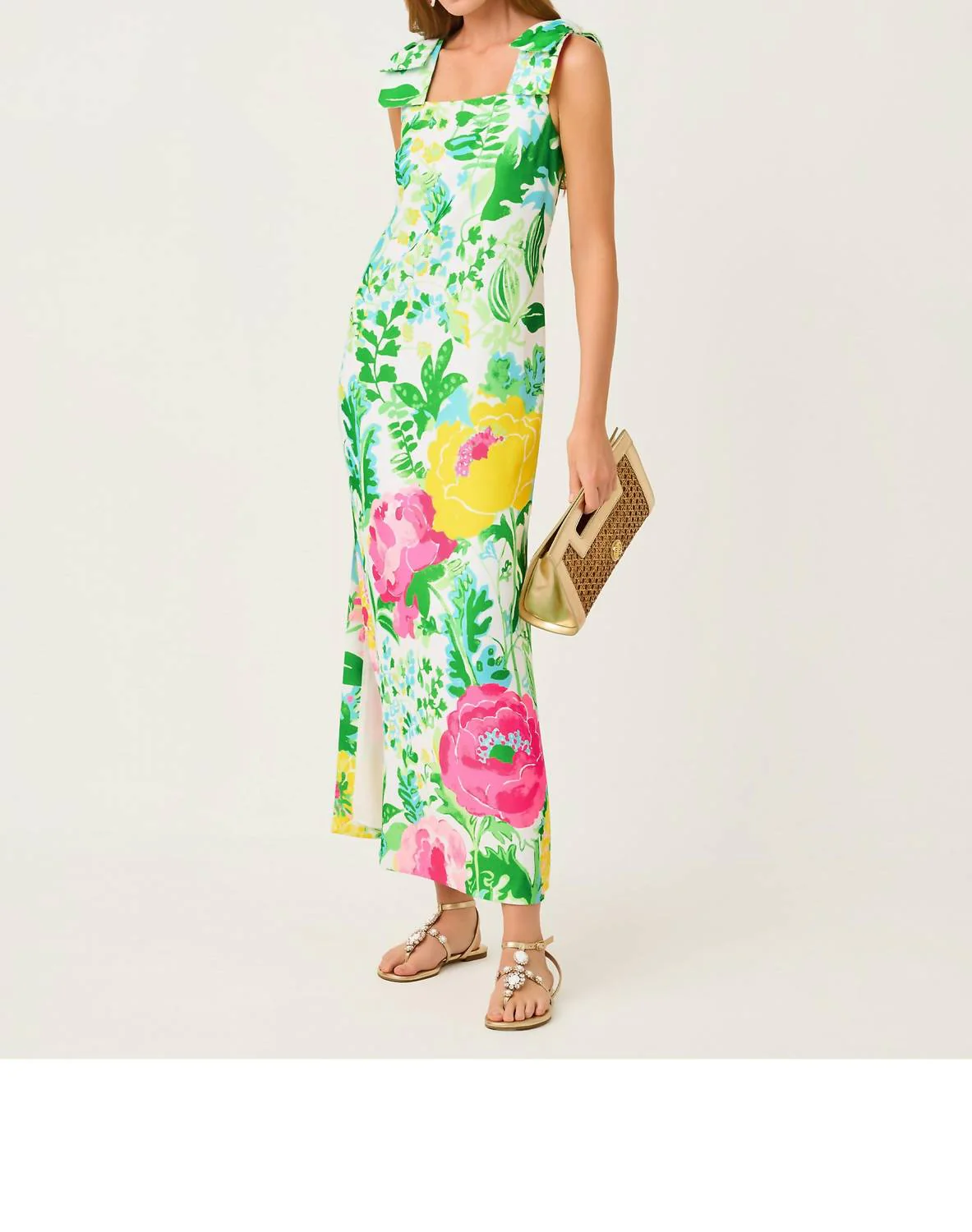 Bernice Maxi Dress In Multi Poppy Party Engineered Woven - Image 5