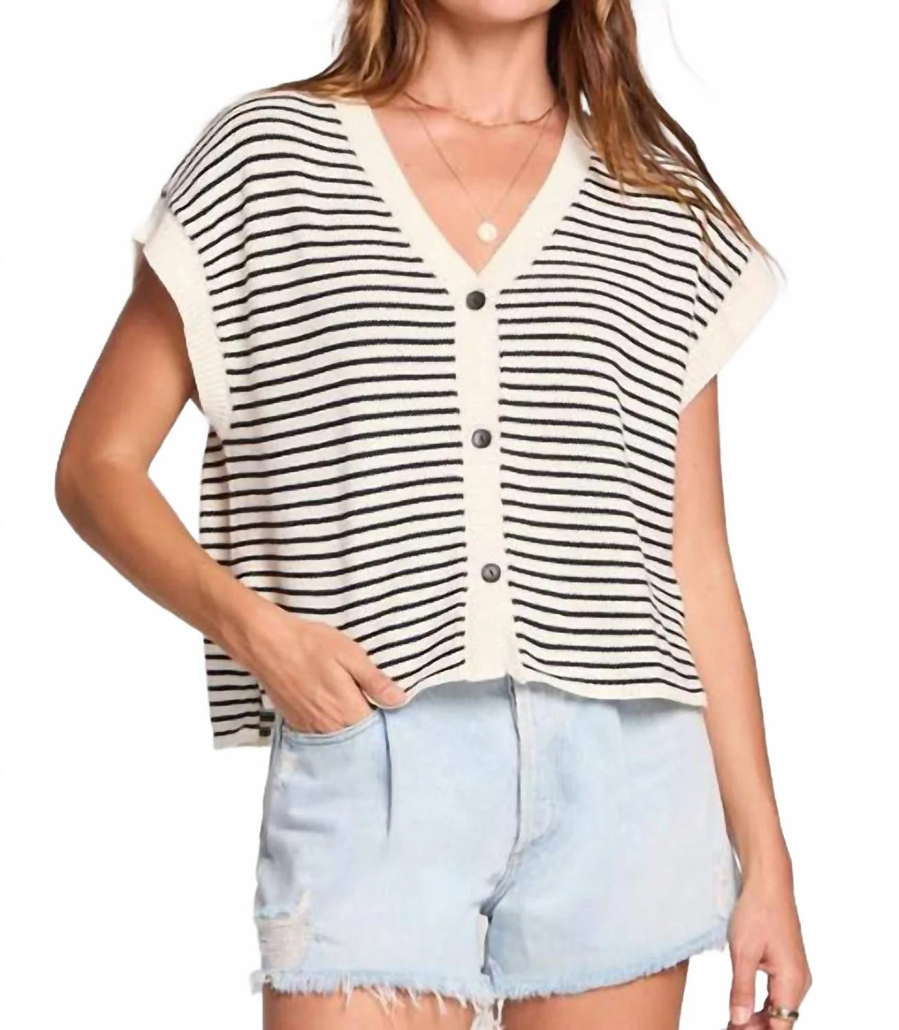 Betsey Sweater In Black And White