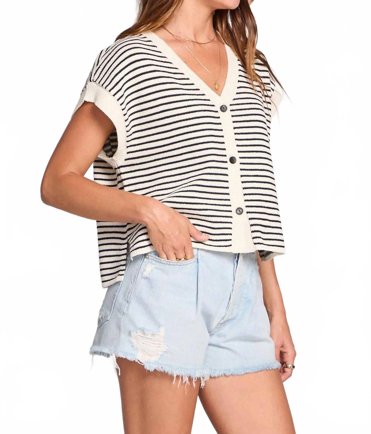 Betsey Sweater In Black And White - Image 2