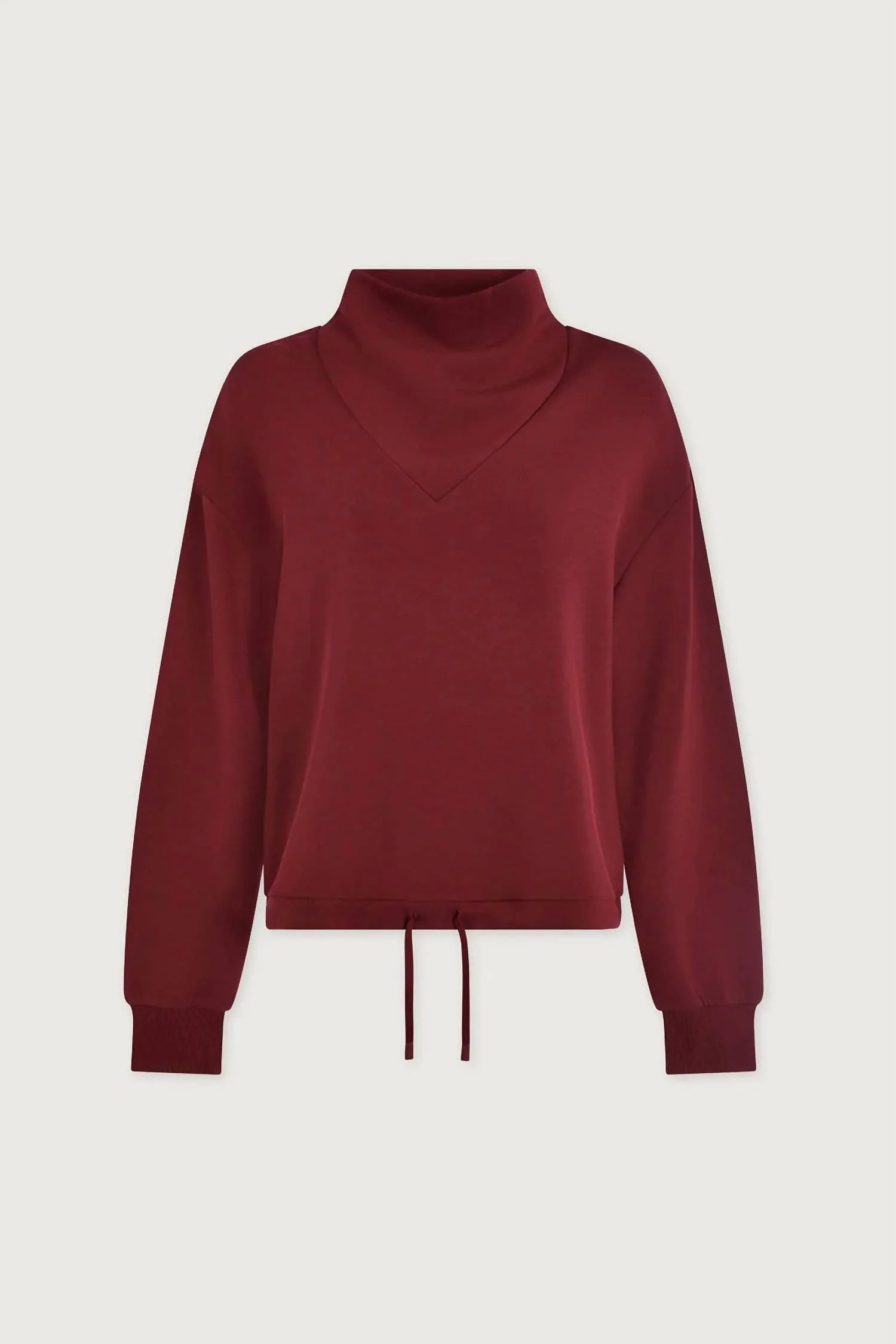 Betsy Sweat Top In New Maroon - Image 3