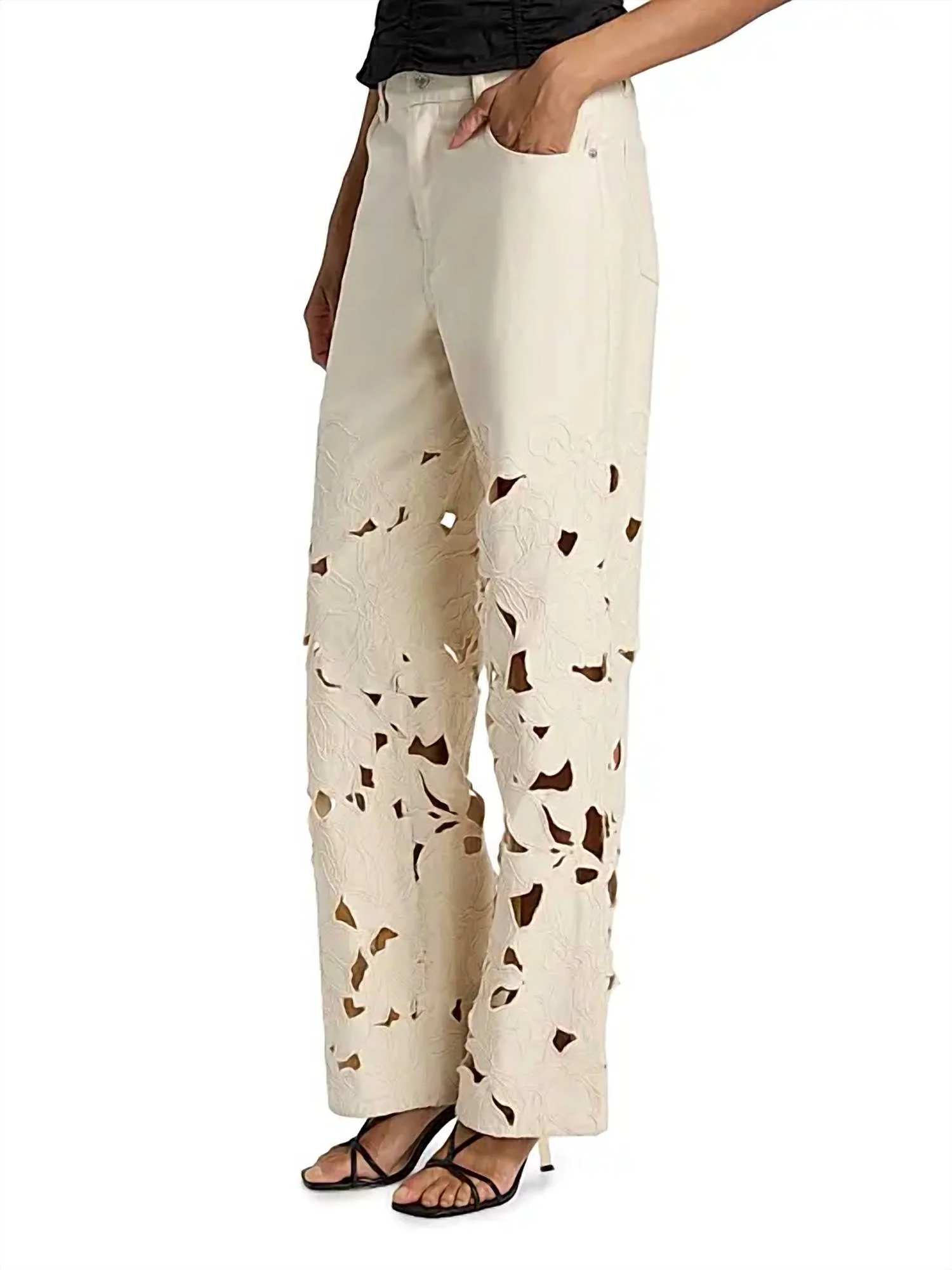 Betty Straight Leg Jean In Marshmallow - Image 3