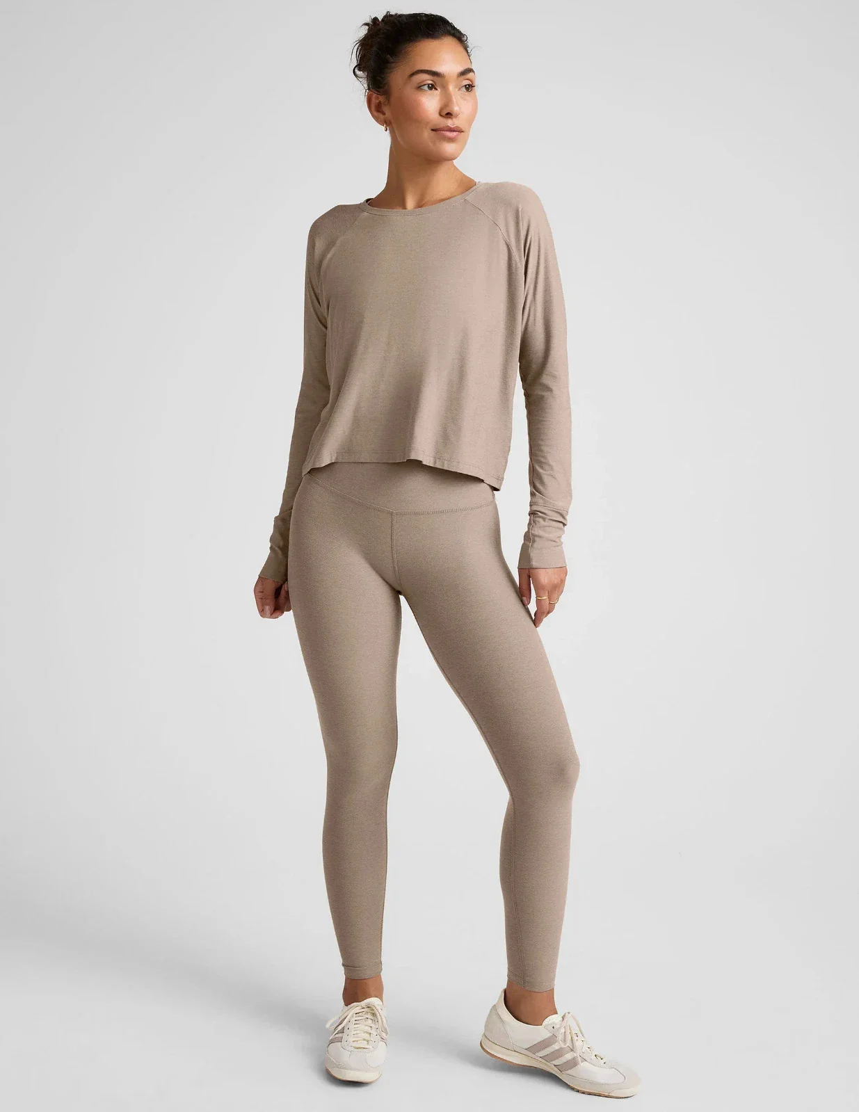 Beyond Yoga Featherweight Daydreamer T-Shirt Women's Birch Heather GBO 97 - Image 4