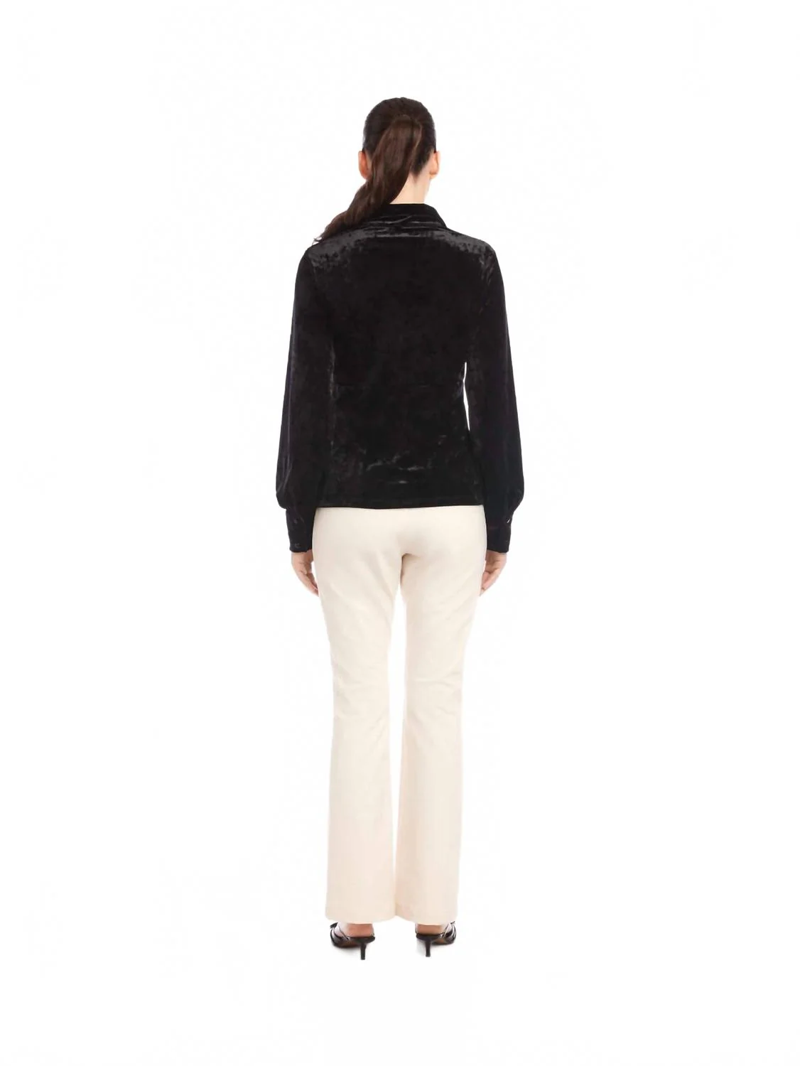 Bianca Shirred Top In Black - Image 2