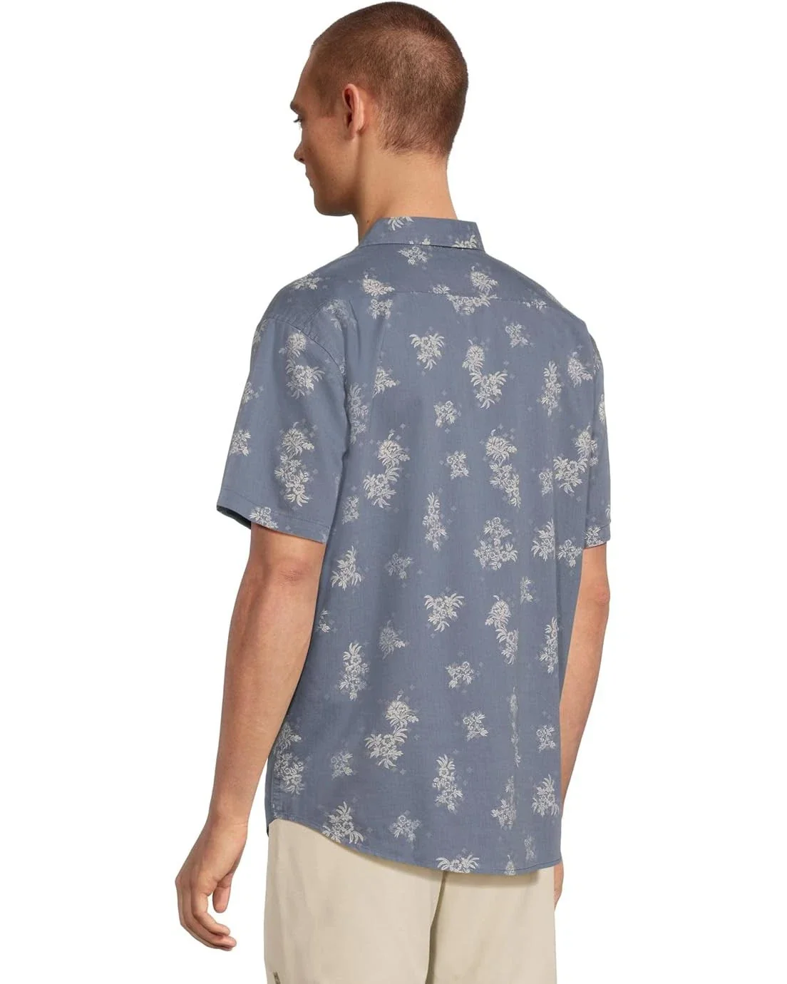 Billabong Sundays Mini Shirt Mens Steel Blue Tropical Short Sleeve GBO2278 - Image 2