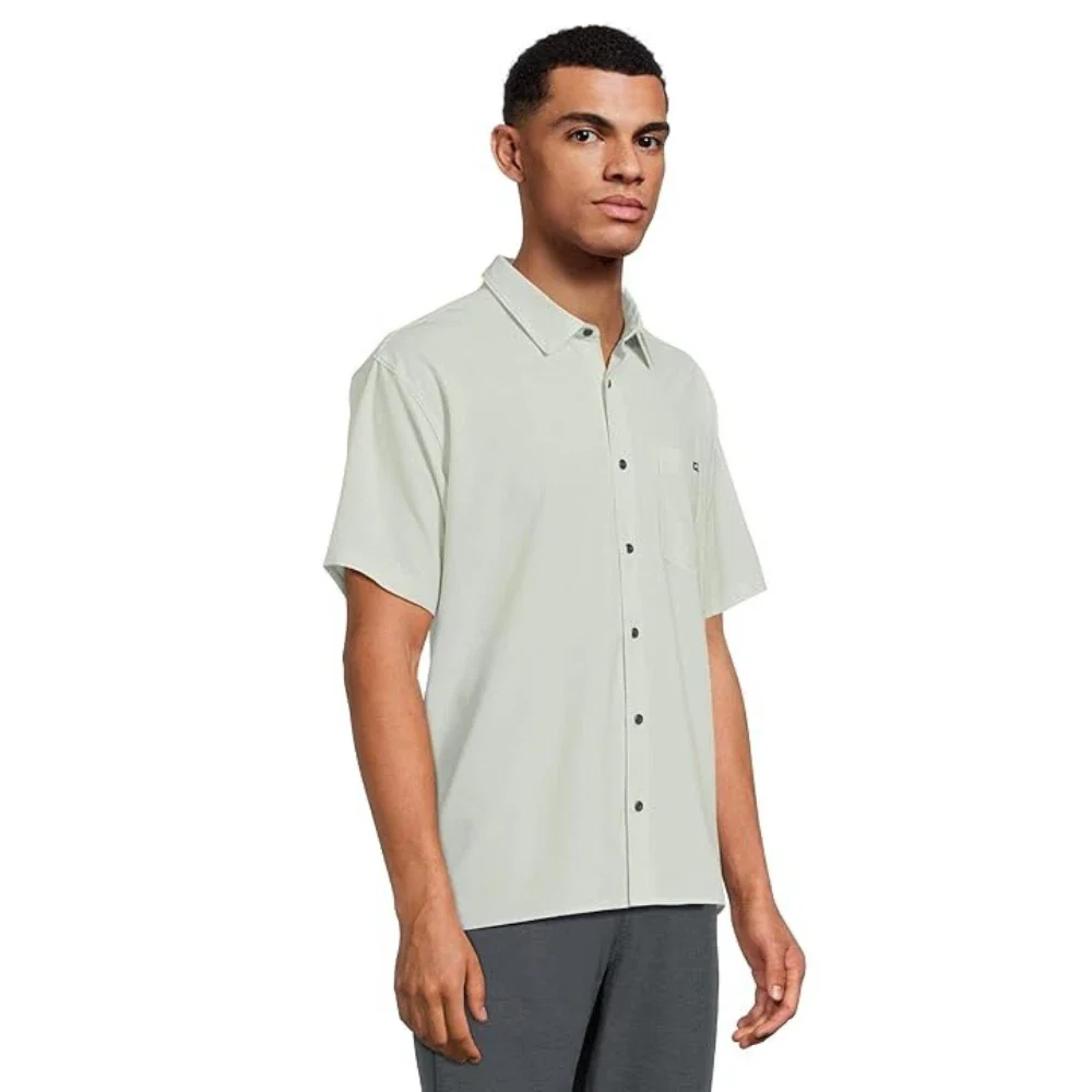 Billabong Surftrek Transit Shirt Mens Seafoam Classic Fit Button Front GBO2249 - Image 3